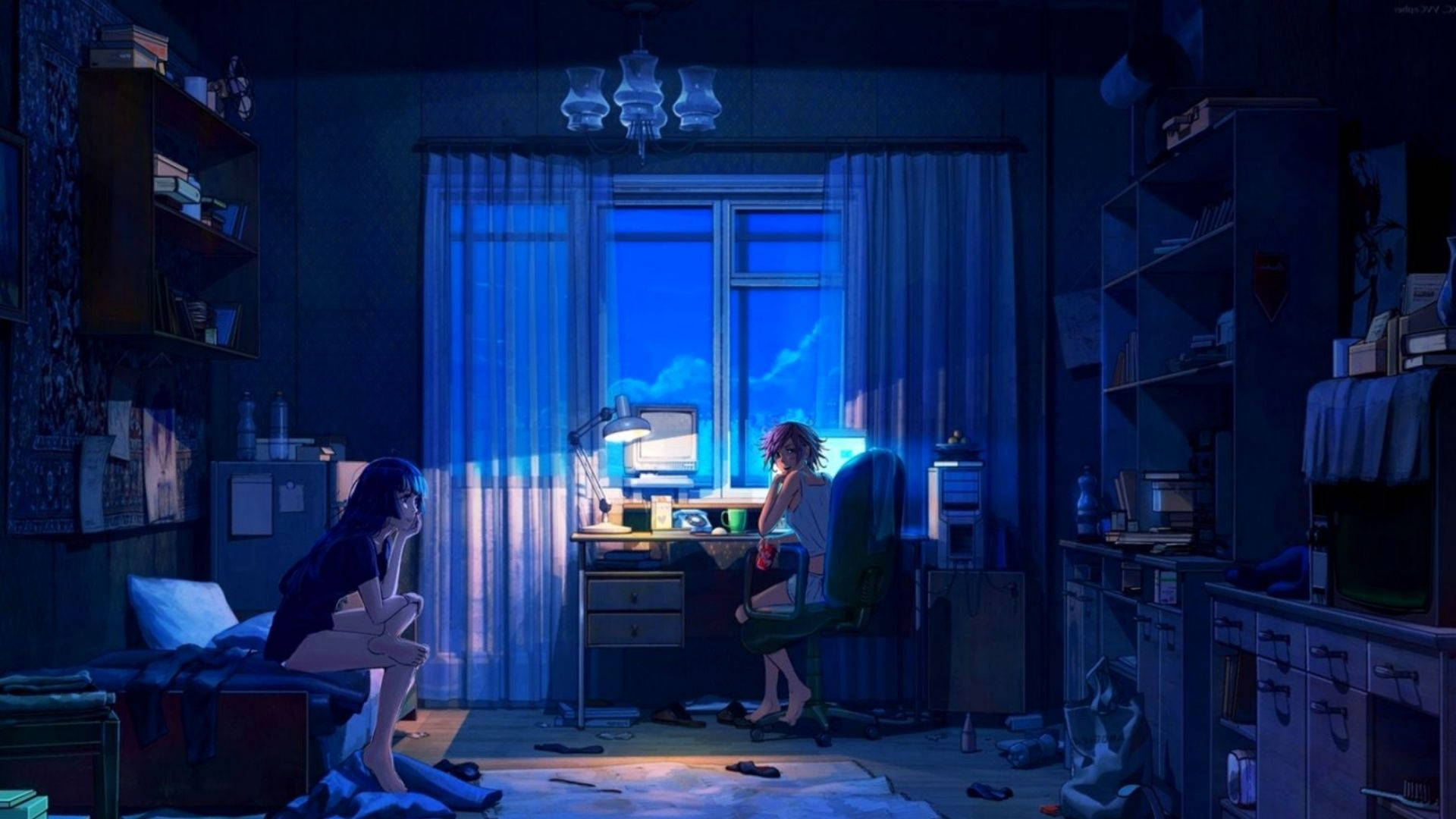 Pareja en habitación anime Fondos de pantalla