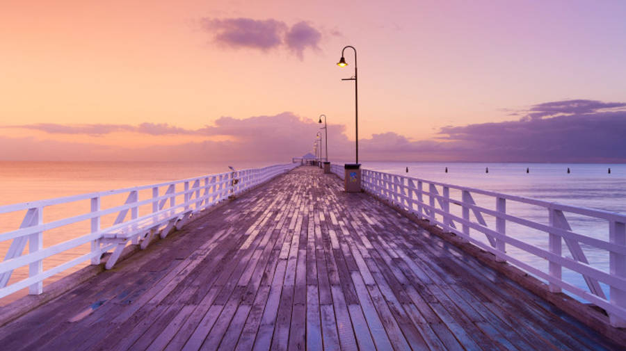 Paseo marítimo estético para Mac Fondos de pantalla