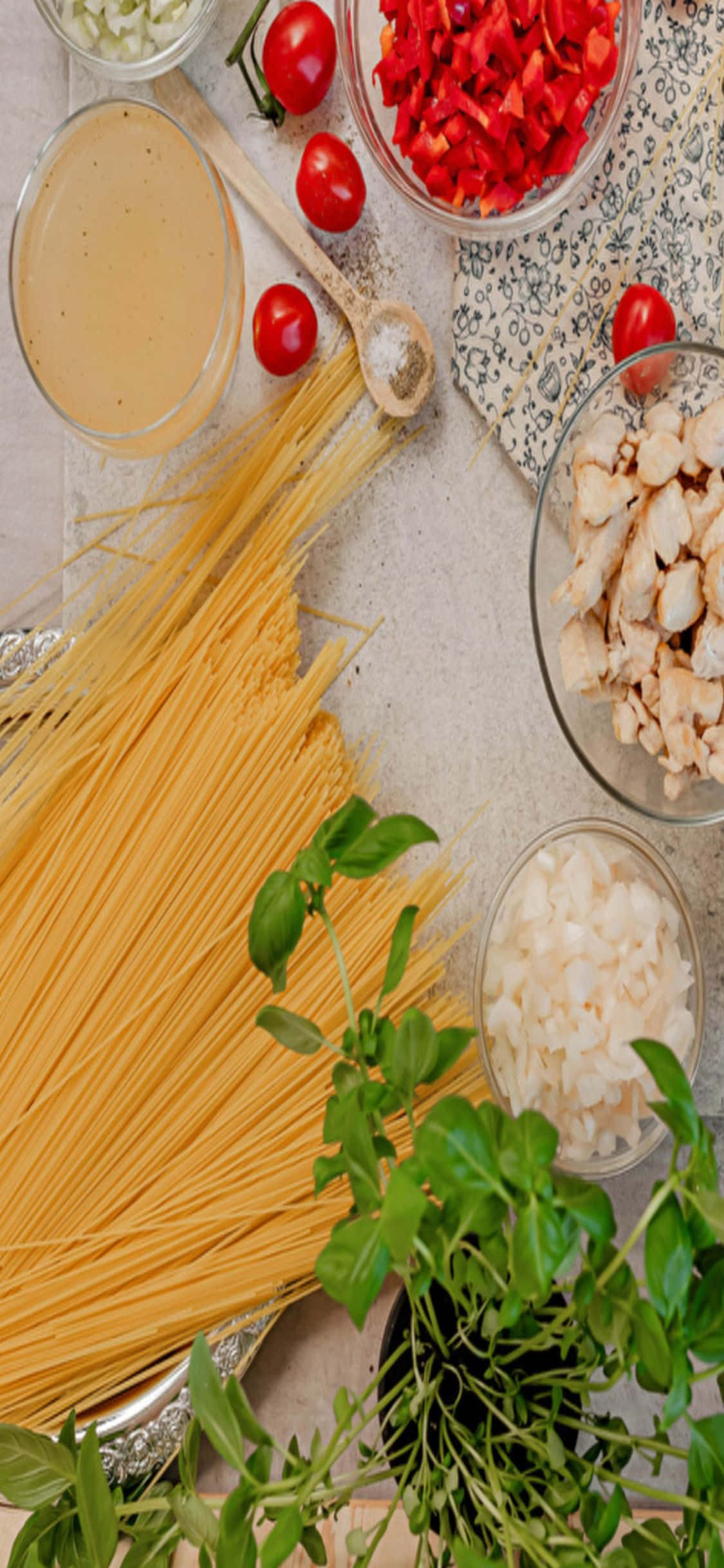 Pasta refrescante y deliciosa para iPhone X Fondos de pantalla