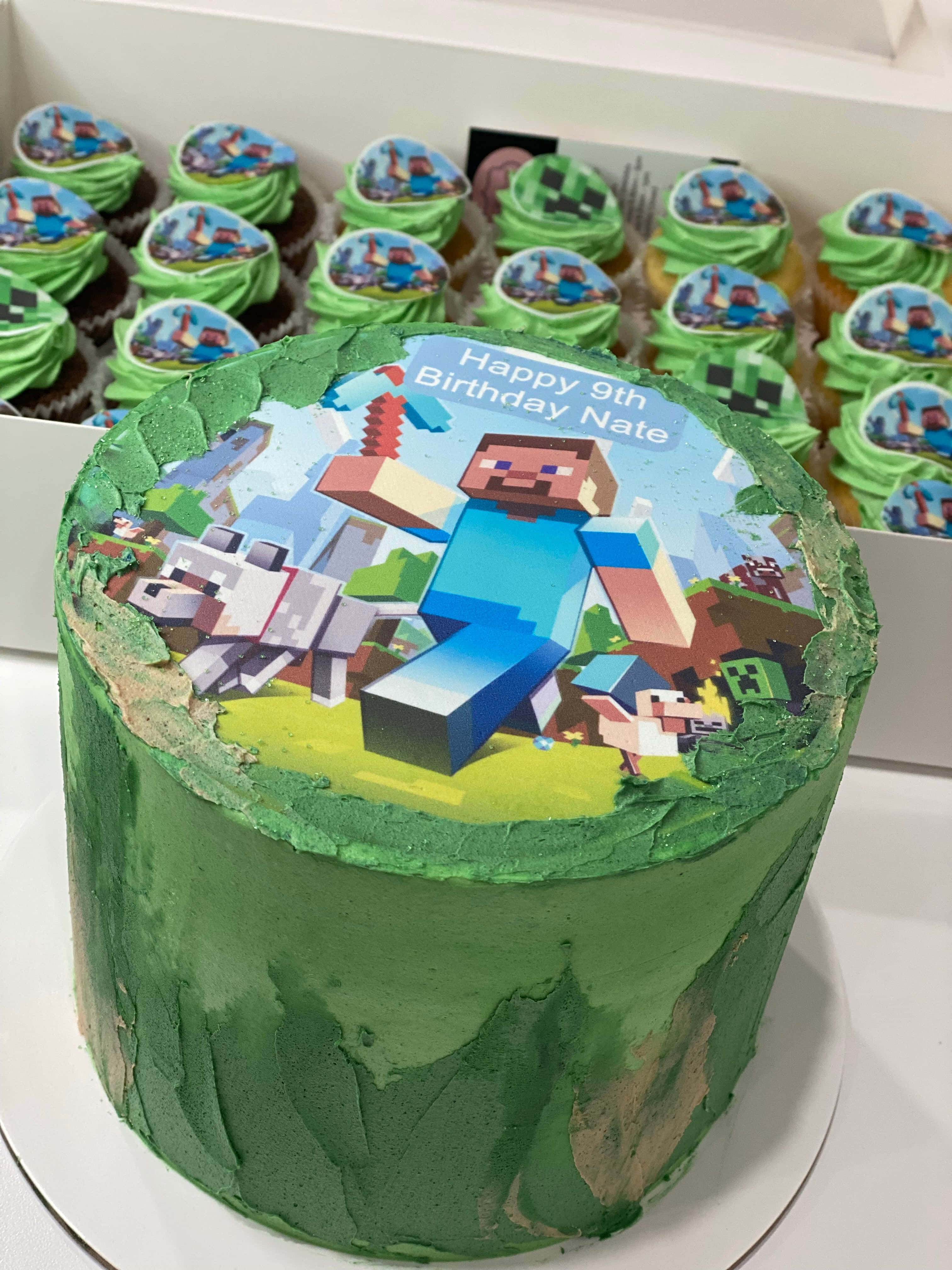 pastel de cumpleaños de Minecraft Fondos de pantalla