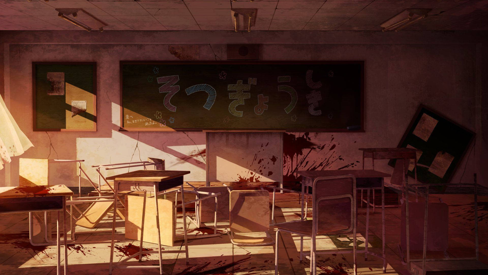 Patio de Preparatoria Anime Sereno Fondos de pantalla