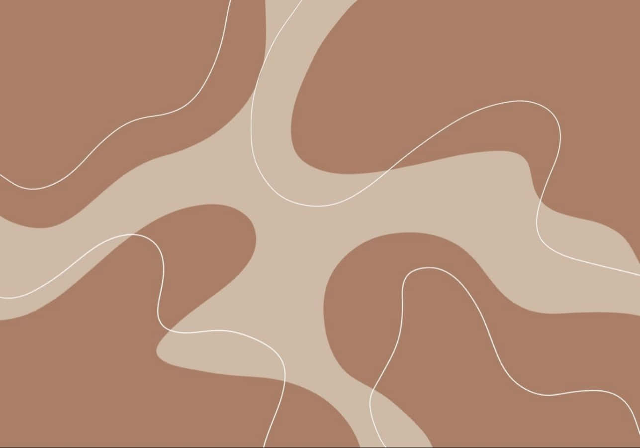 patrón abstracto beige y marrón con líneas onduladas Fondos de pantalla