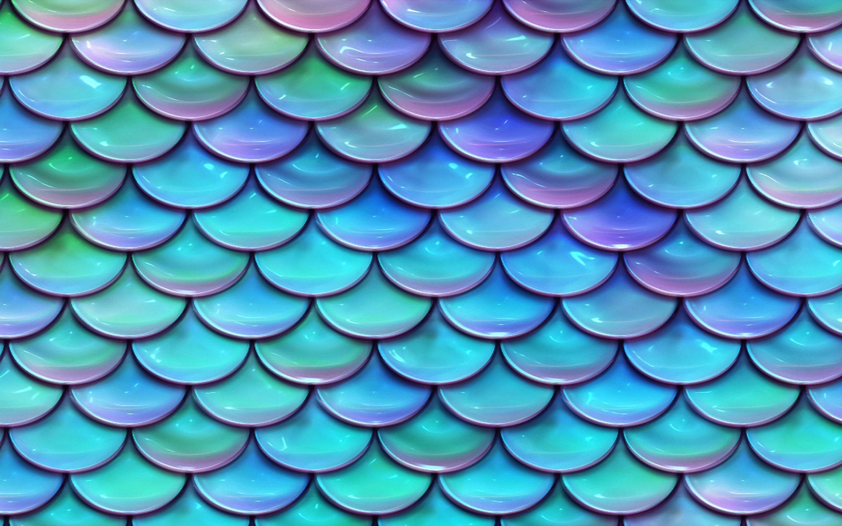 Patrón brillante de escamas de sirena turquesa Fondos de pantalla