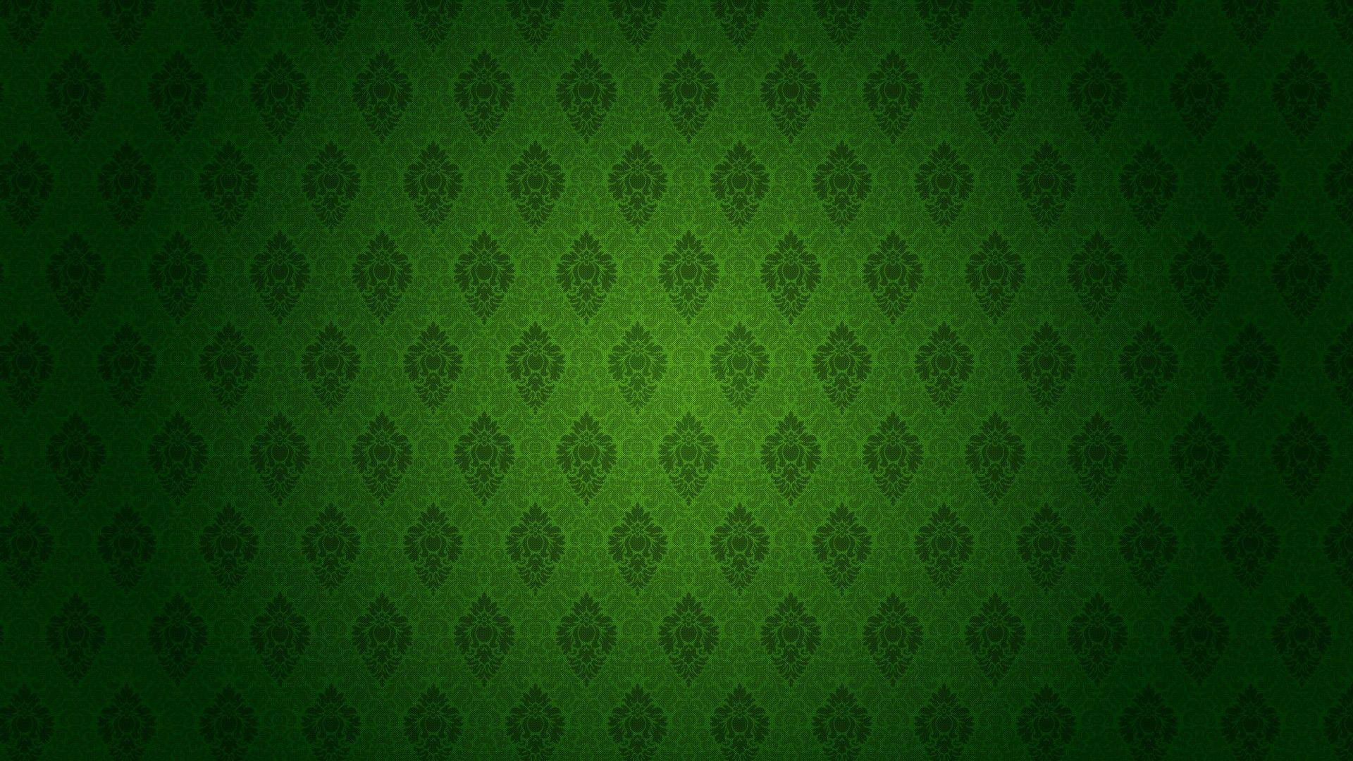 Patrón Clásico de Damasco Verde Fondos de pantalla