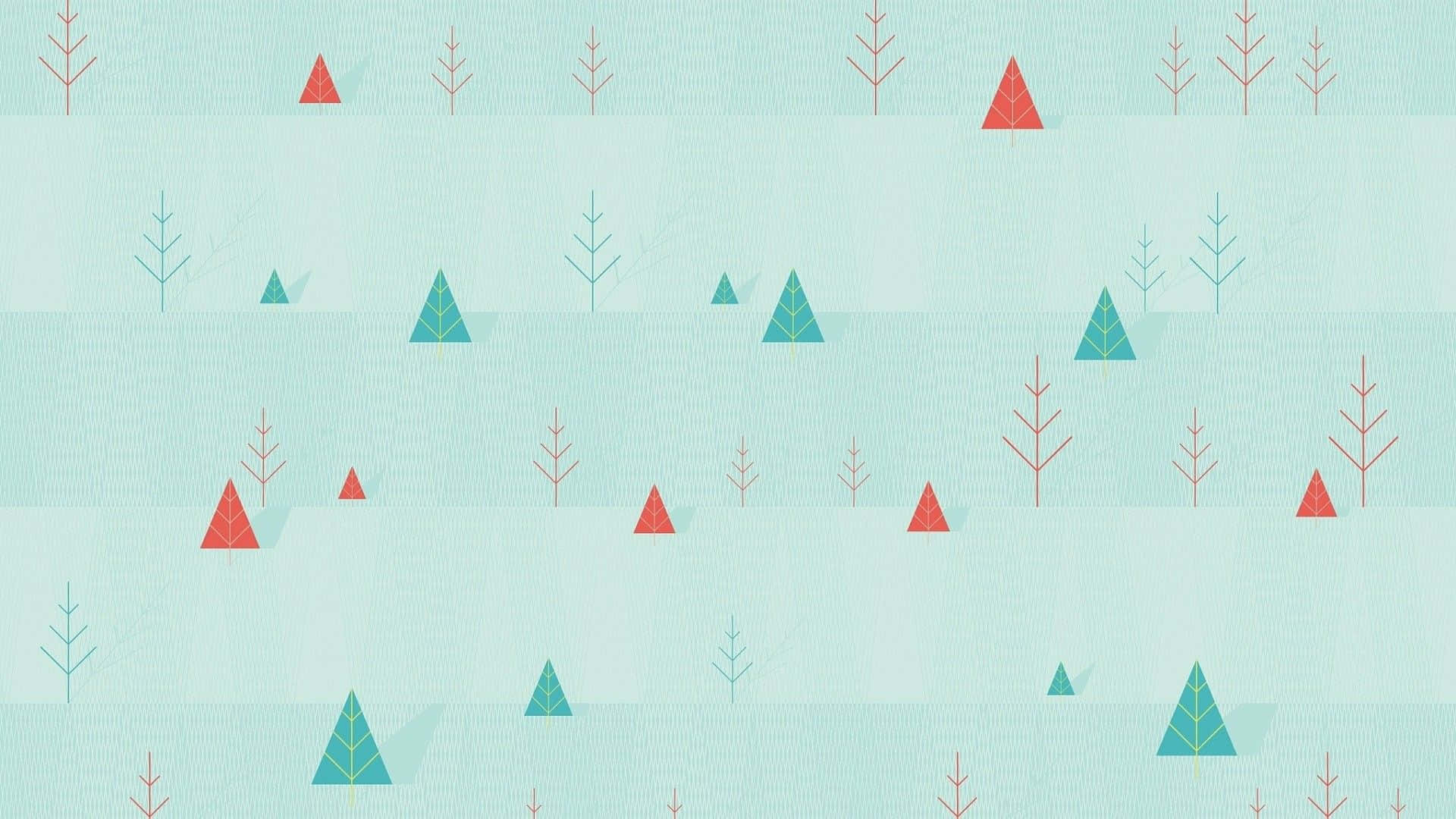 patrón de árboles de navidad rojos y azules Fondos de pantalla