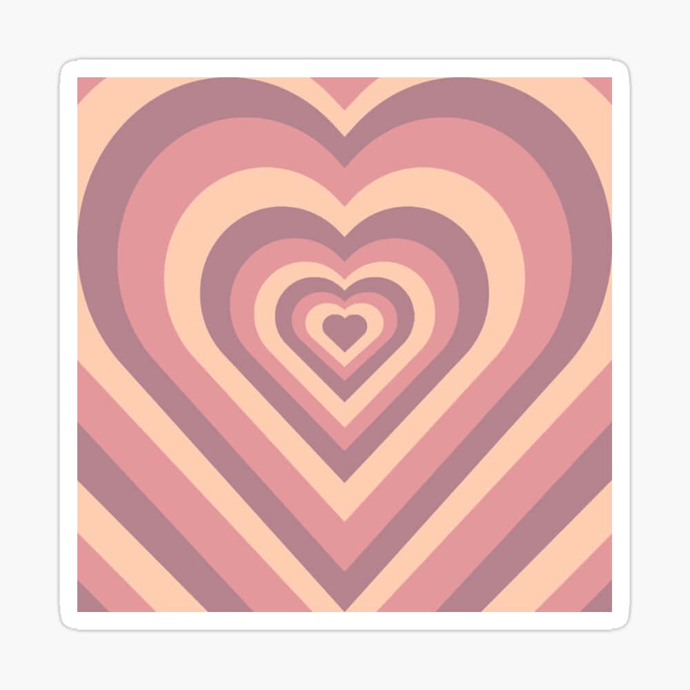Patrón de calcomanía en forma de corazón rosa y beige Fondos de pantalla