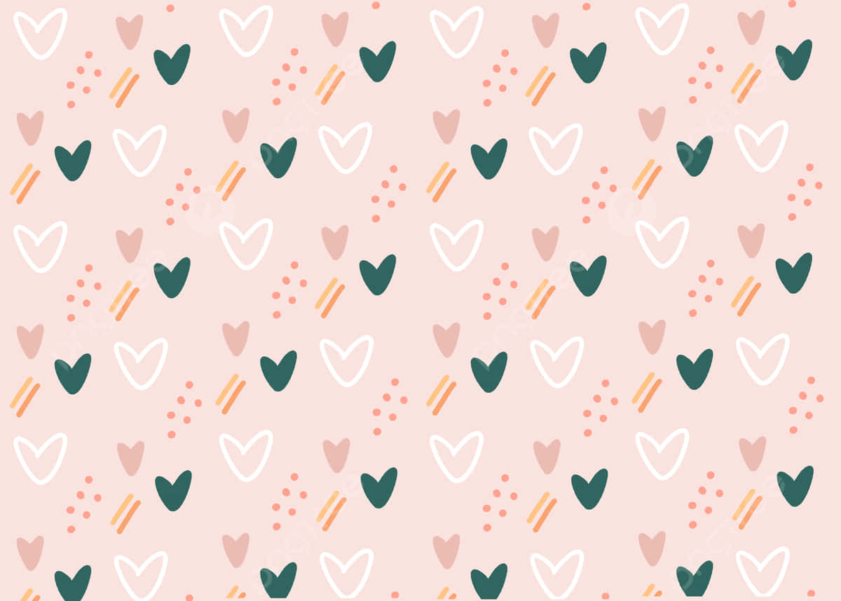 Patrón de corazones de San Valentín lindo y sin costuras en arte vectorial Fondos de pantalla