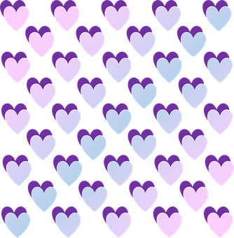 Patrón de Corazones con Degradado Púrpura Fondos de pantalla