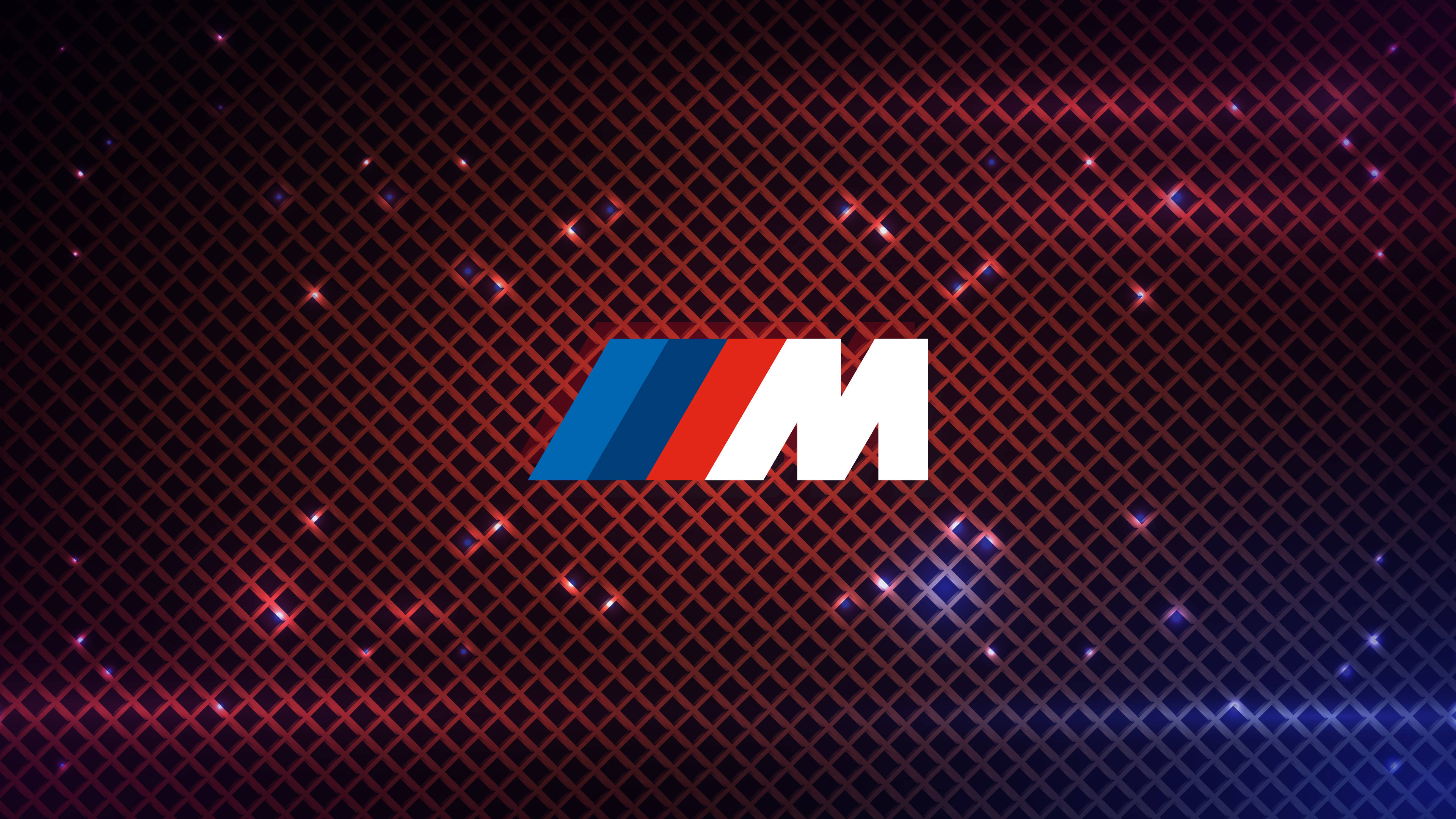 Patrón de Enrejado Rojo con Logo BMW M Fondos de pantalla