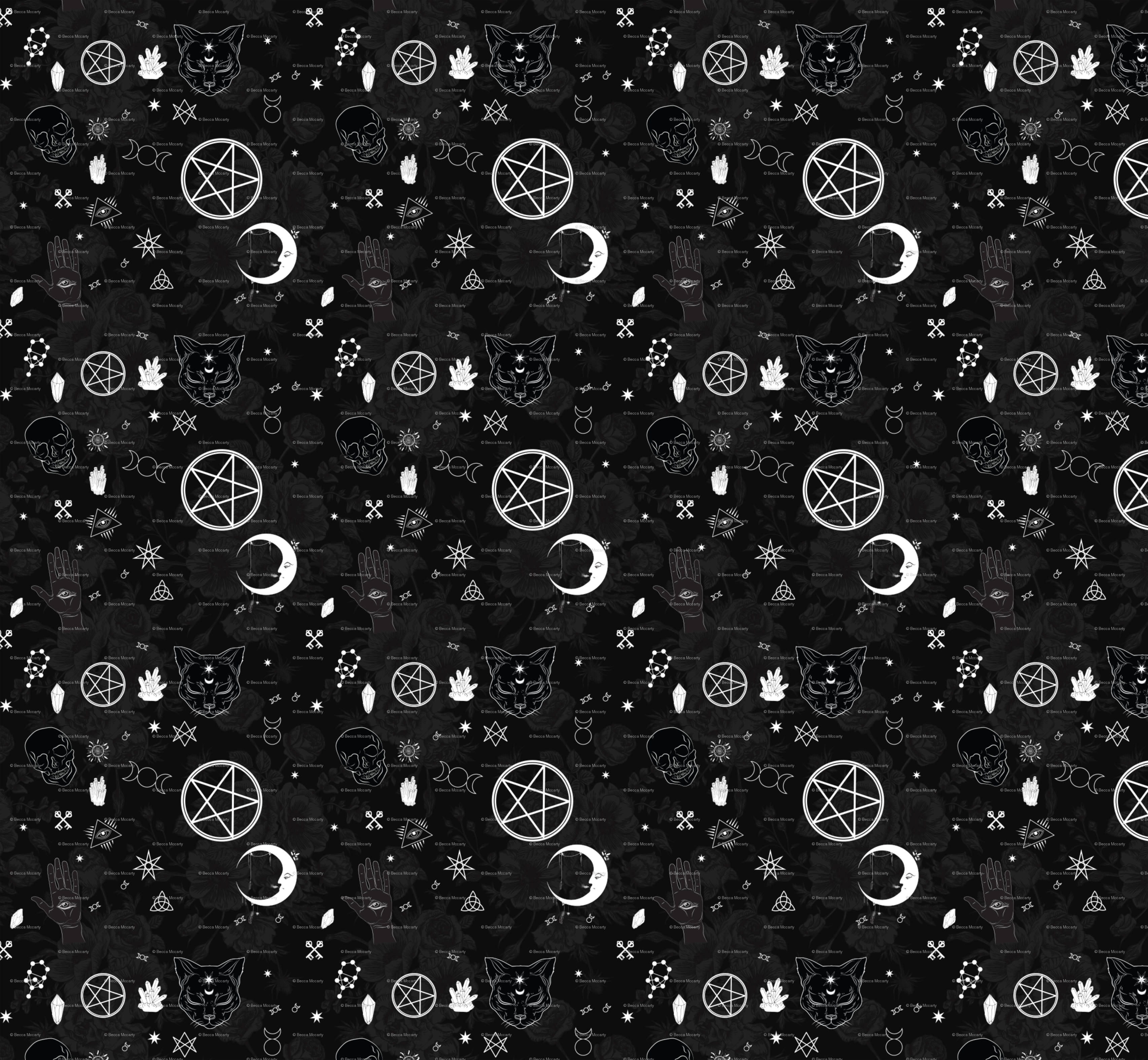 Patrón de Estética Bruja Negra Fondos de pantalla