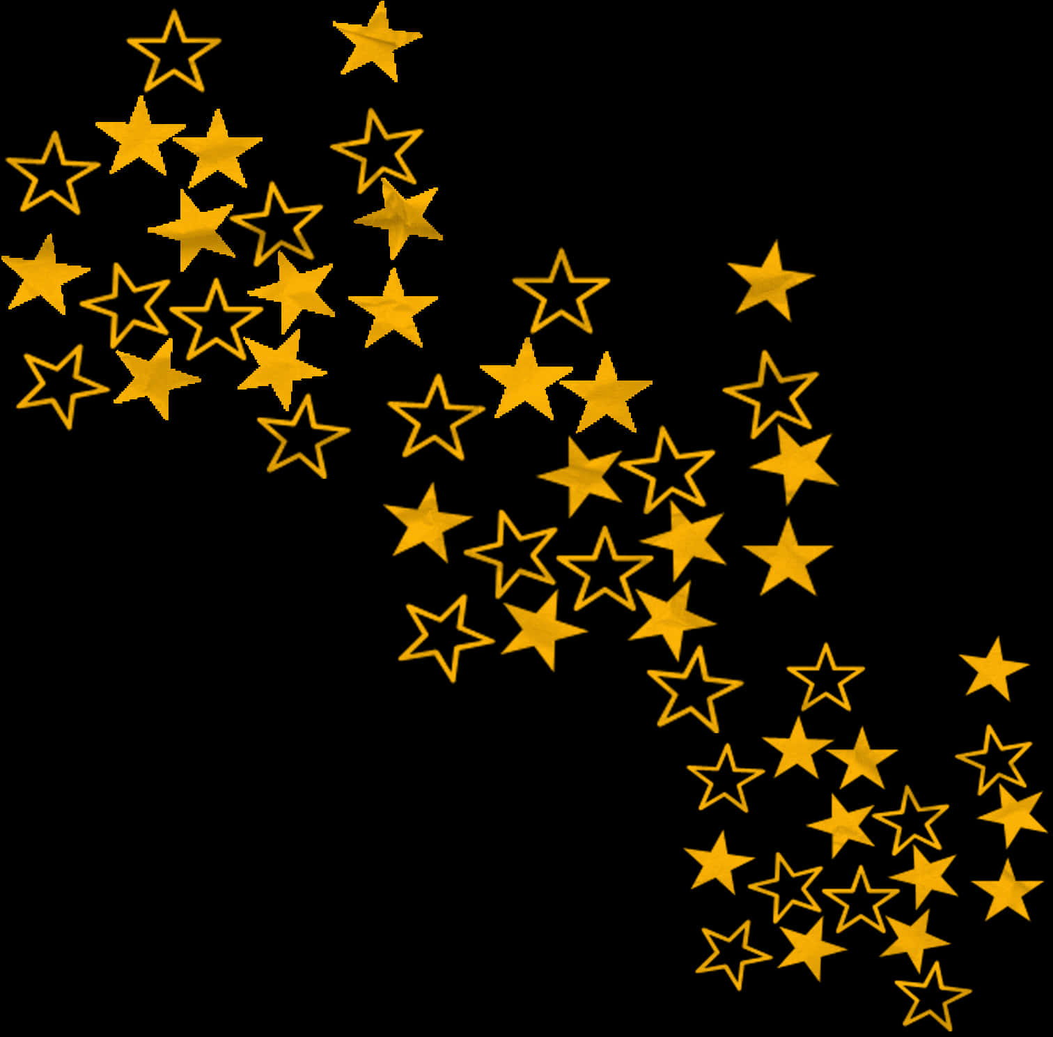 Patrón de estrellas doradas sobre fondo negro Fondos de pantalla