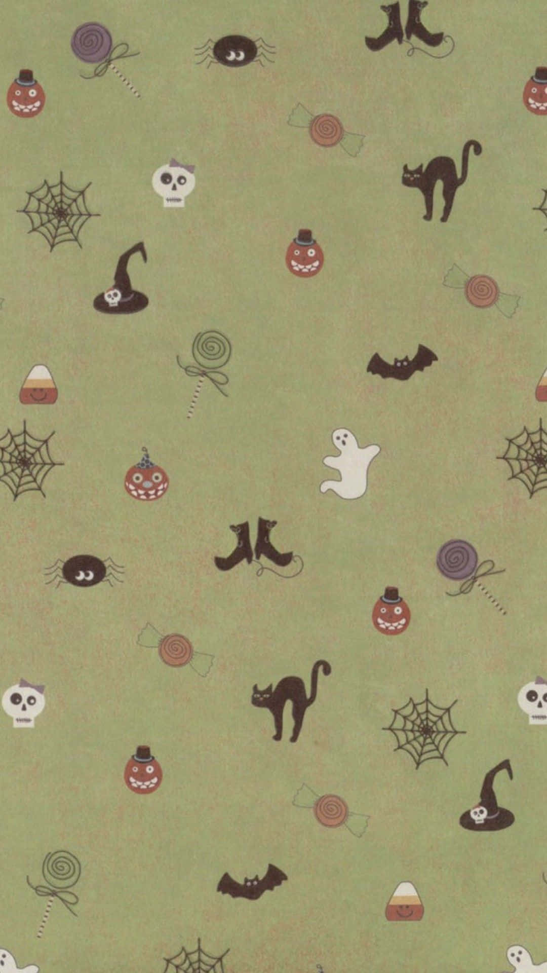 Patrón de Iconos de Halloween Lindos Fondos de pantalla