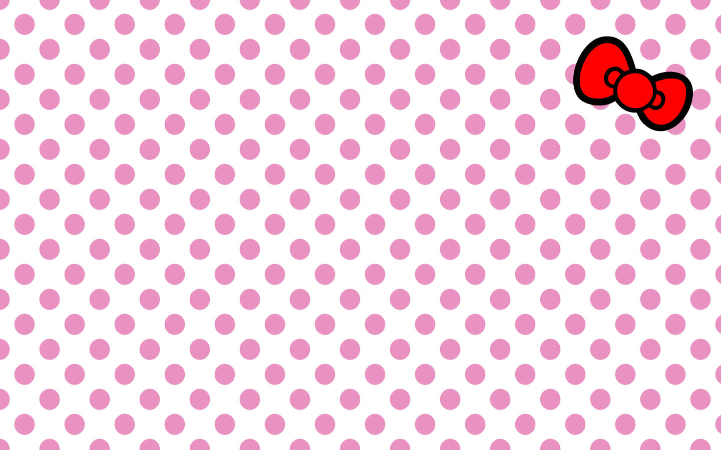Patrón de lunares rosa de Hello Kitty Fondos de pantalla