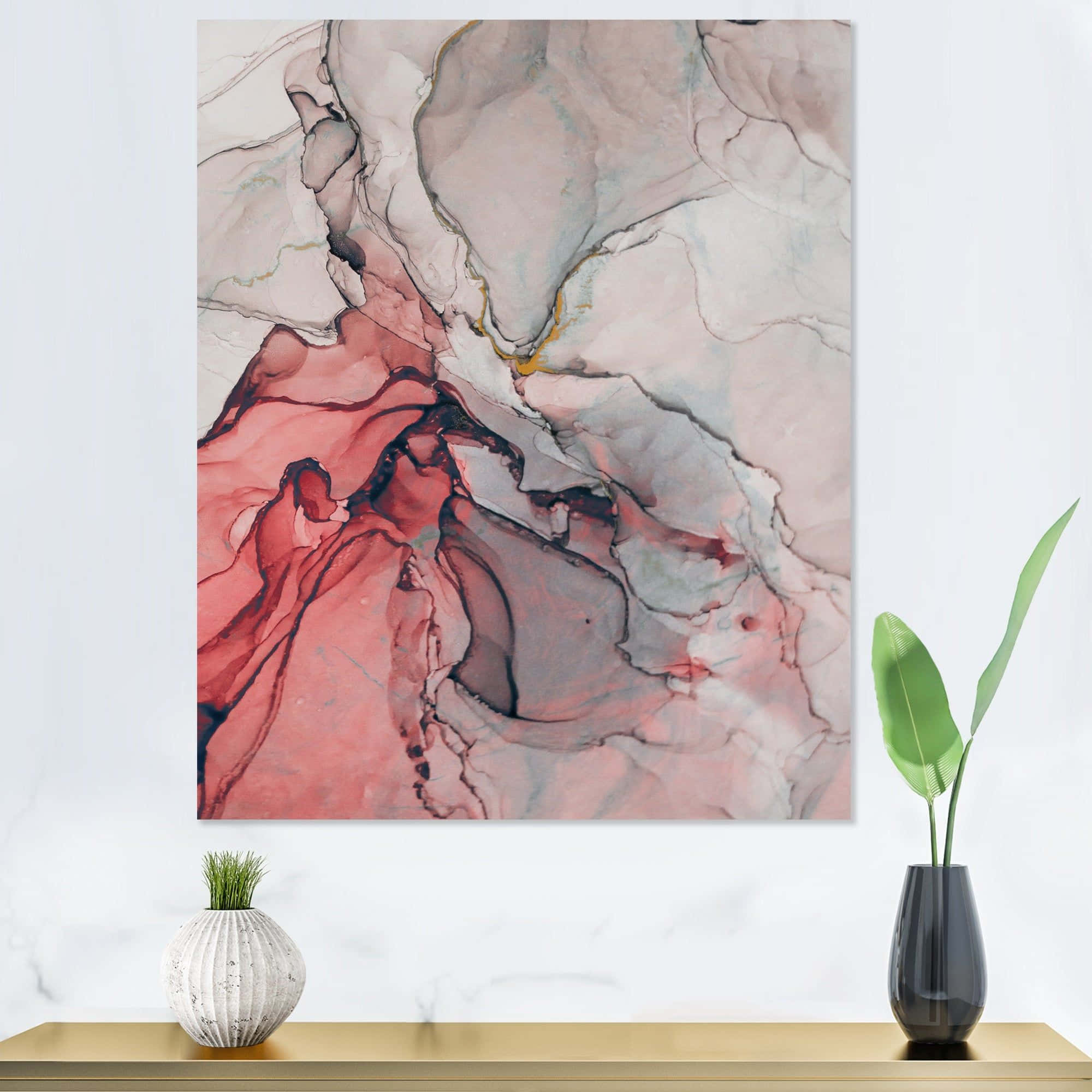 Patrón de Mármol Rojo intenso y vibrante Fondos de pantalla