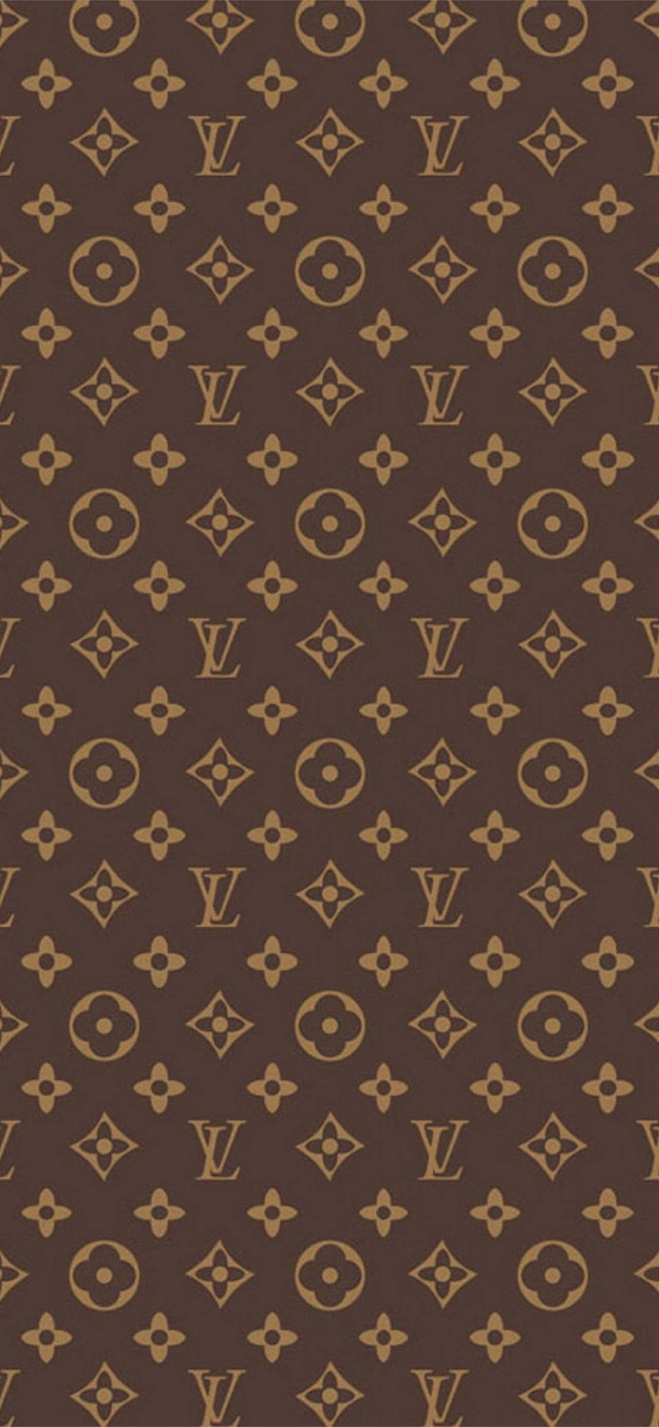 patrón de monograma de Louis Vuitton en marrón y dorado Fondos de pantalla