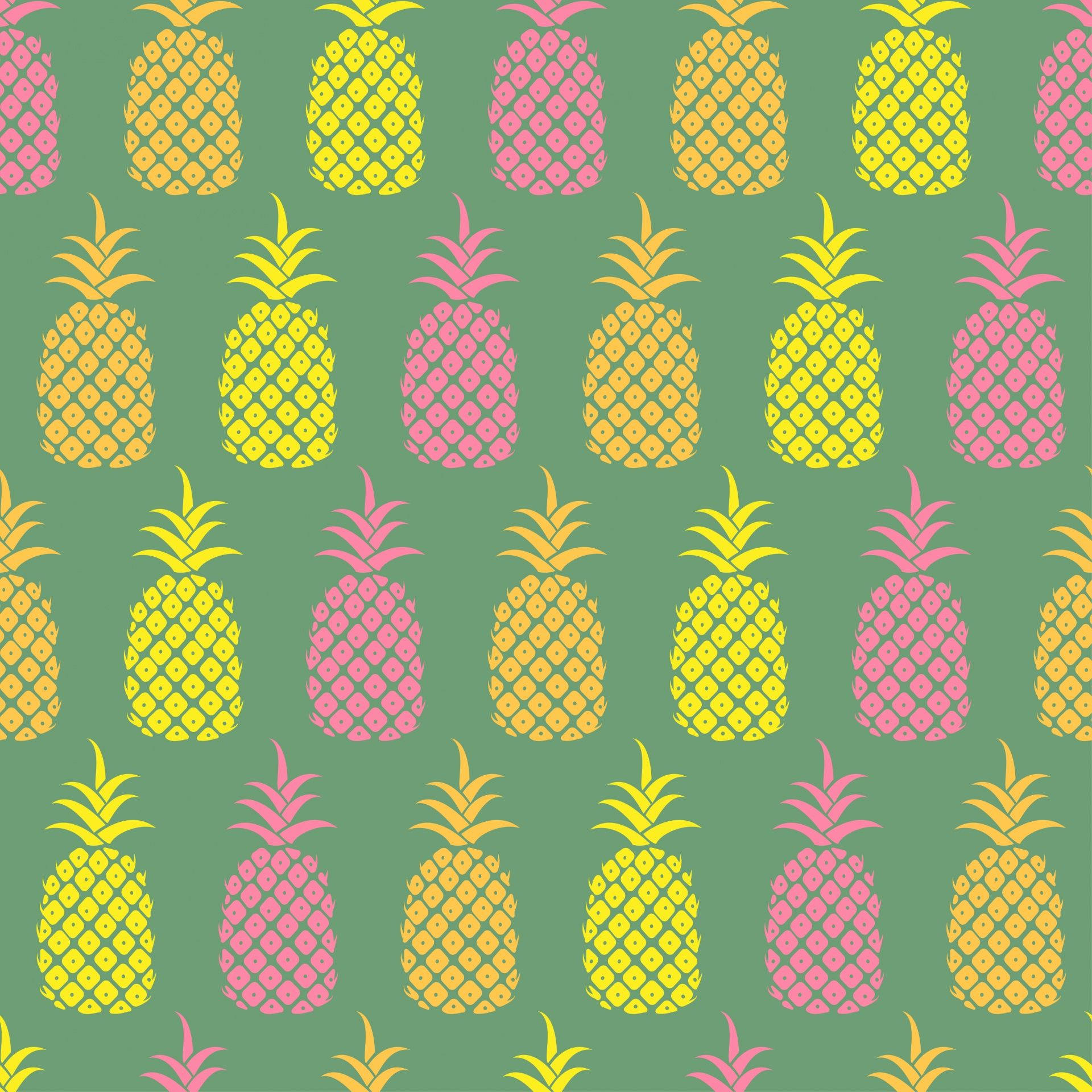 Patrón de piñas de colores refrescantes Fondos de pantalla