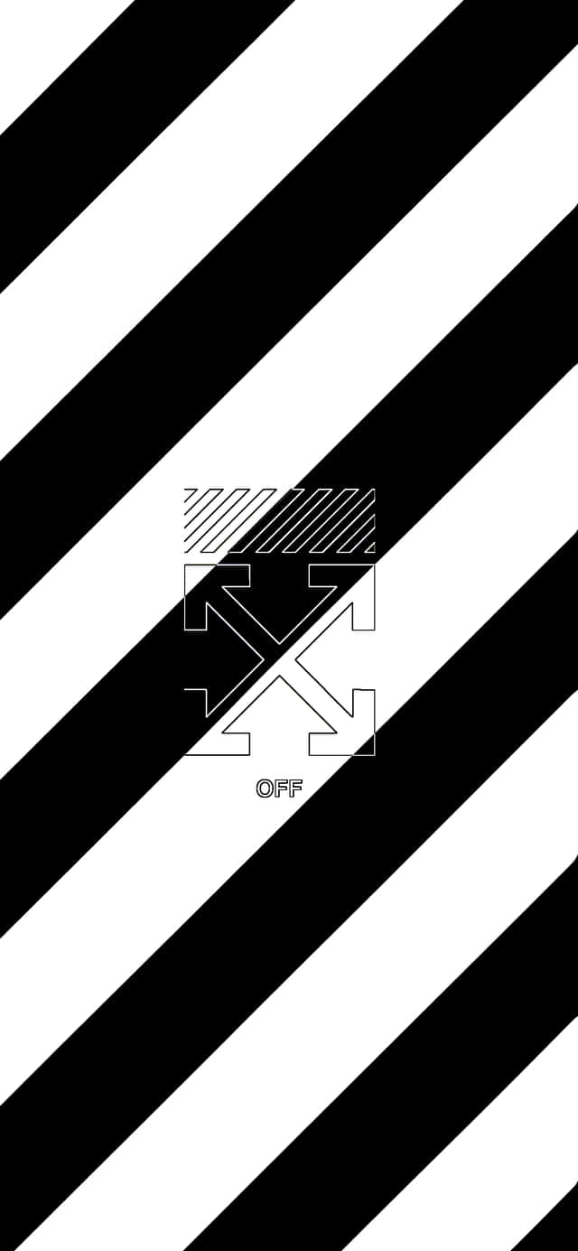 Patrón de rayas diagonales Off White iPhone Fondos de pantalla