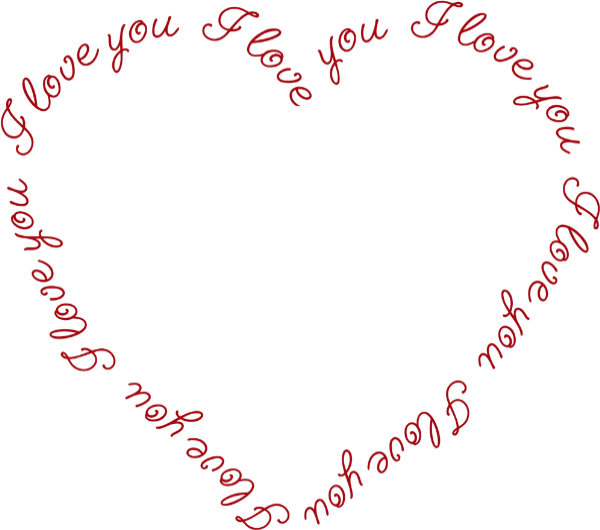 Patrón de Texto Te Amo en Forma de Corazón Fondos de pantalla