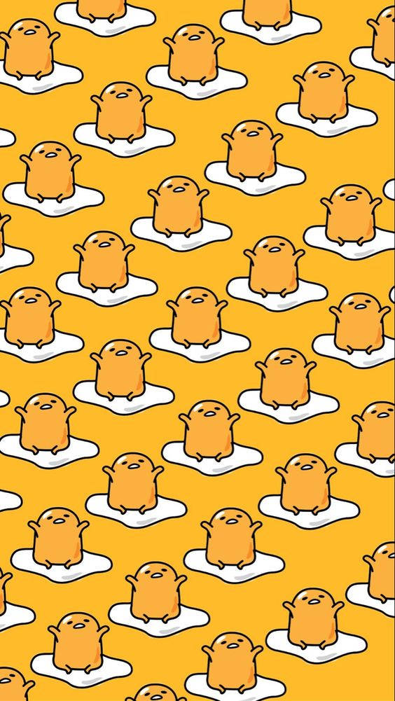 Patrón estético de Gudetama pequeño Fondos de pantalla