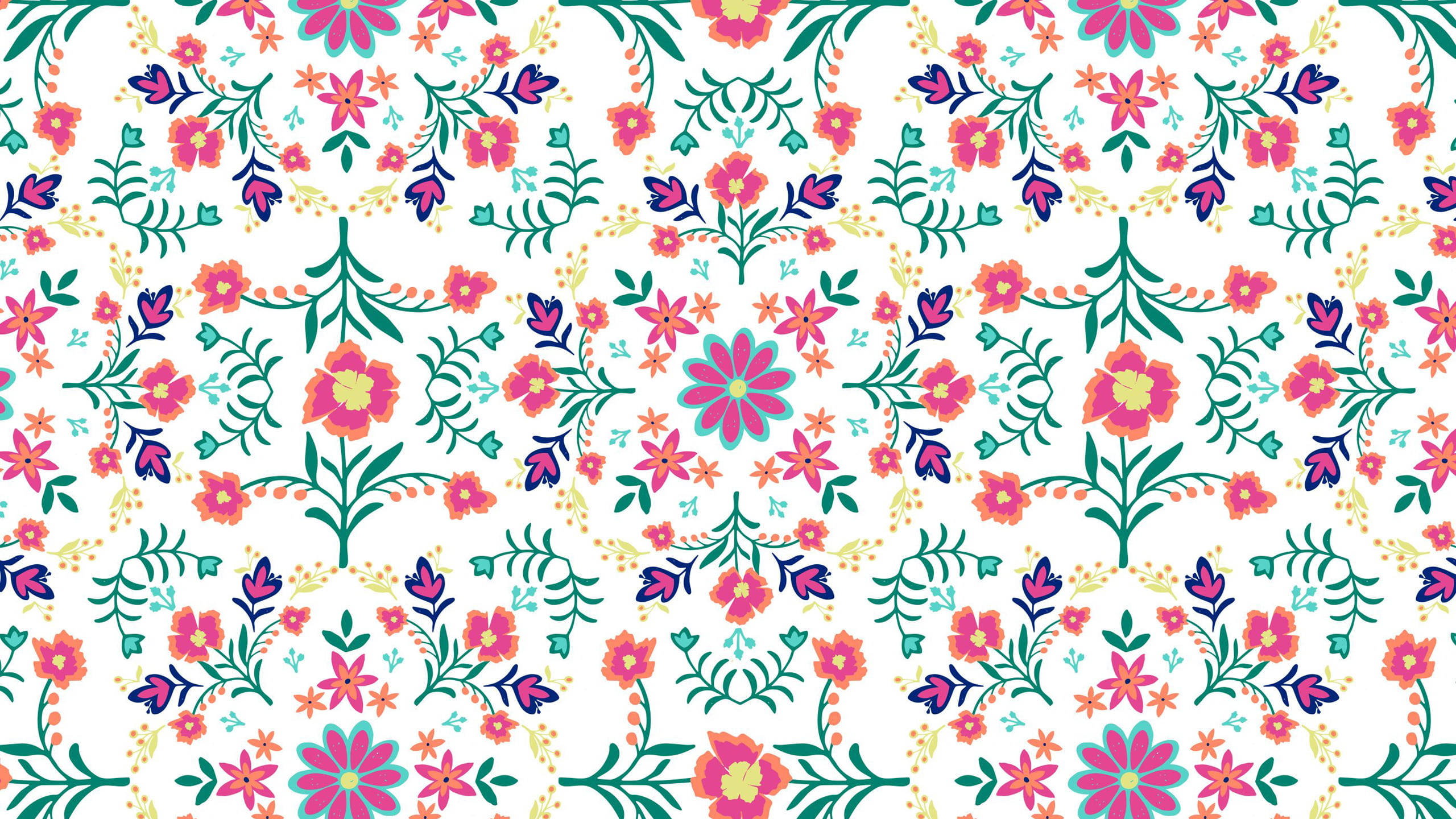 Patrón Estético Floral Bohemio Fondos de pantalla
