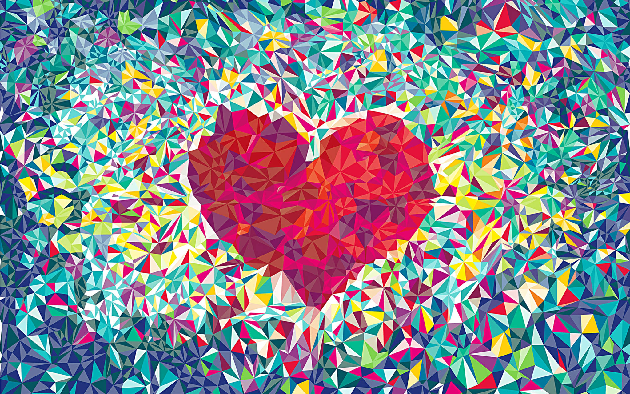 Patrón Genial de Mosaico de Corazón Fondos de pantalla
