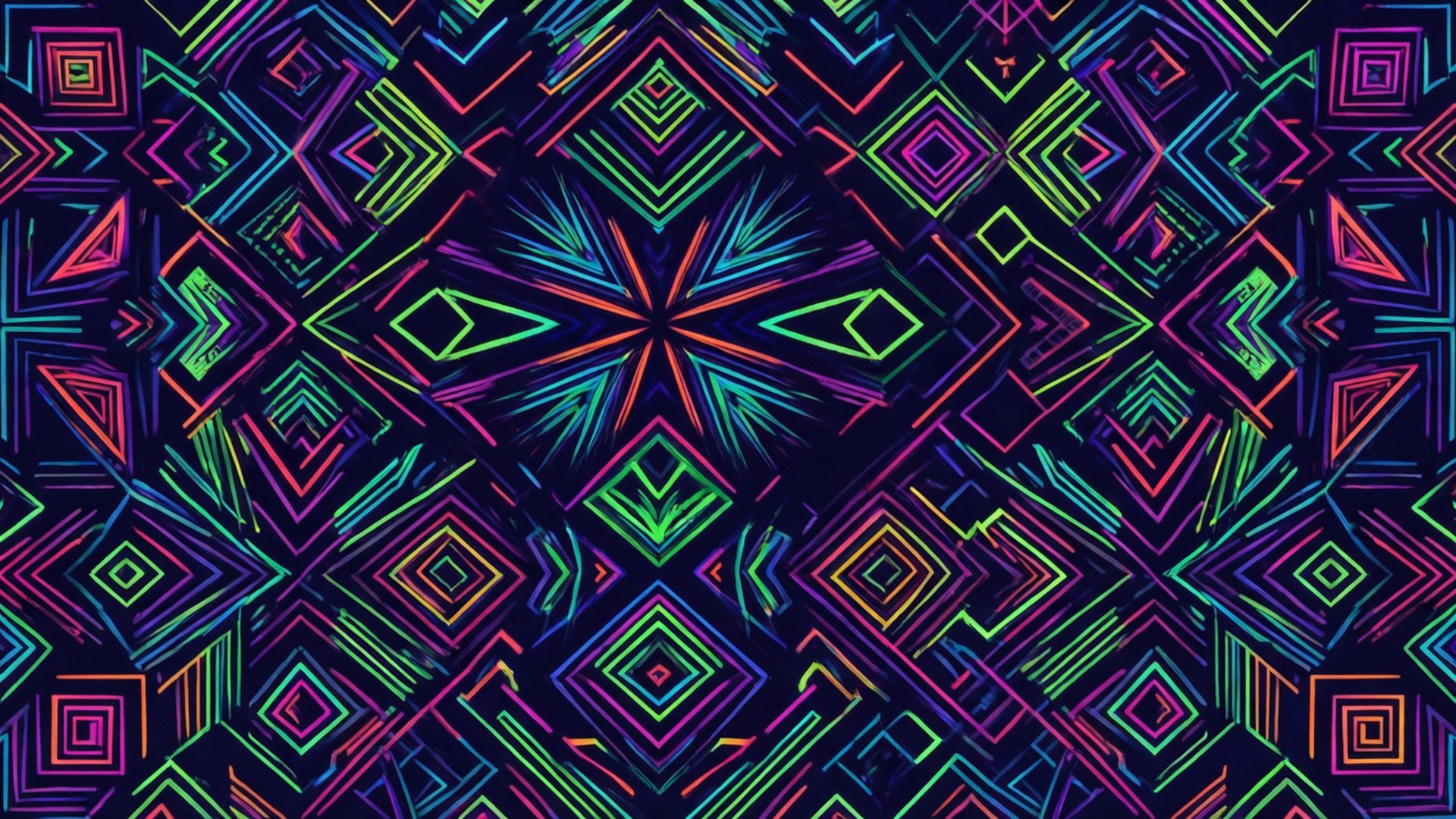 Patrón Geométrico Neón Fondos de pantalla