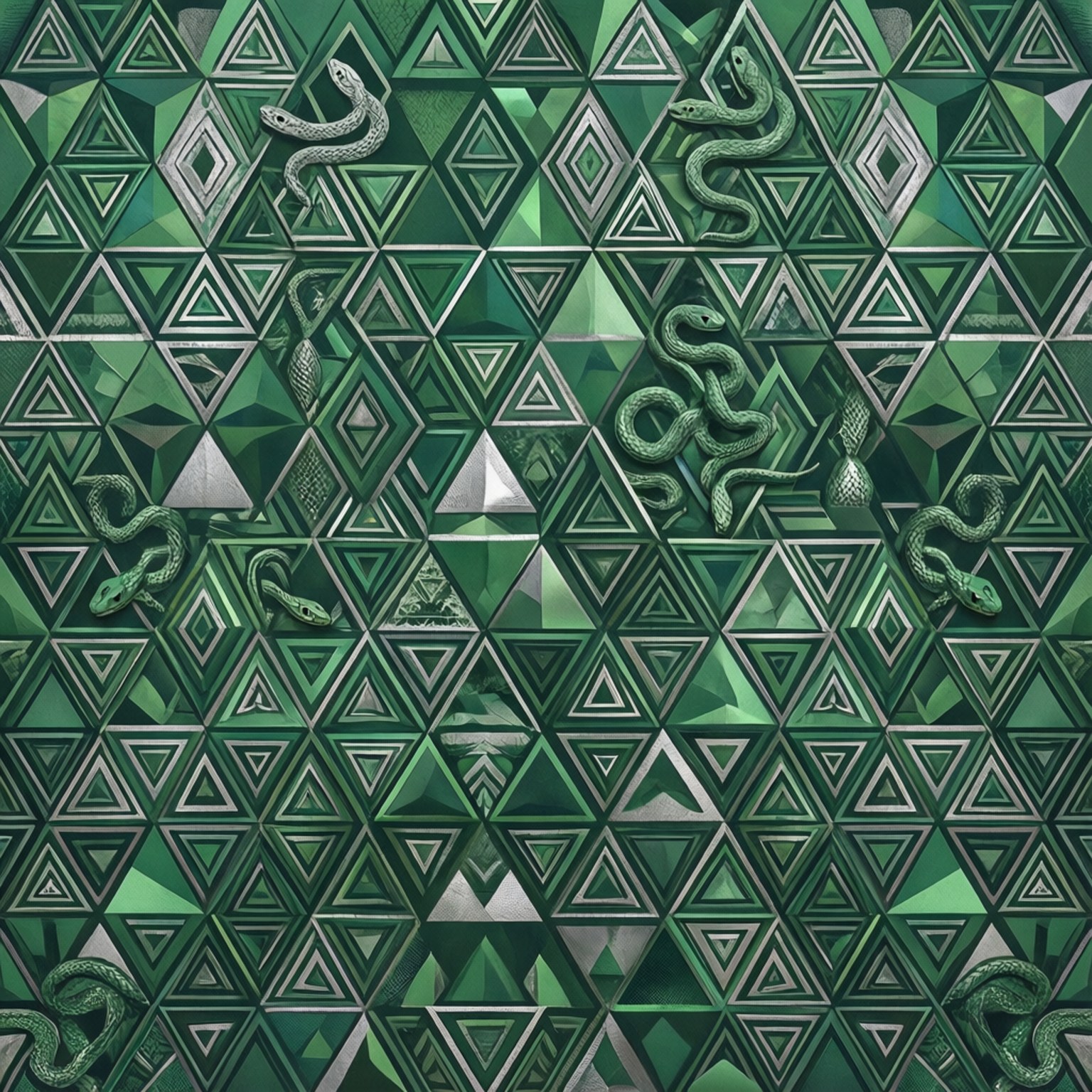 Patrón Geométrico de Slytherin Fondos de pantalla