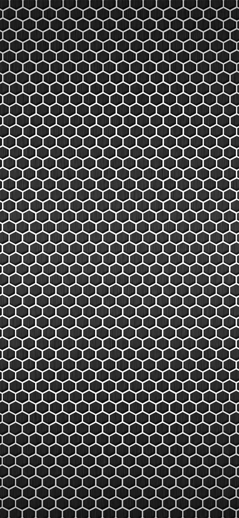 Patrón hexagonal en blanco y negro sobre fondo negro Fondos de pantalla