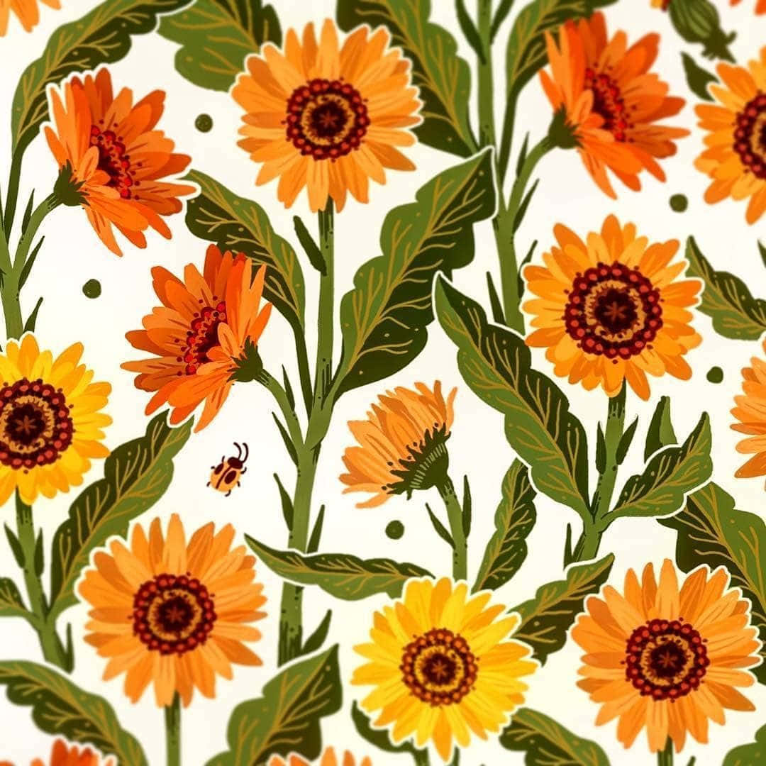 Patrón sin costuras de girasoles Fondos de pantalla