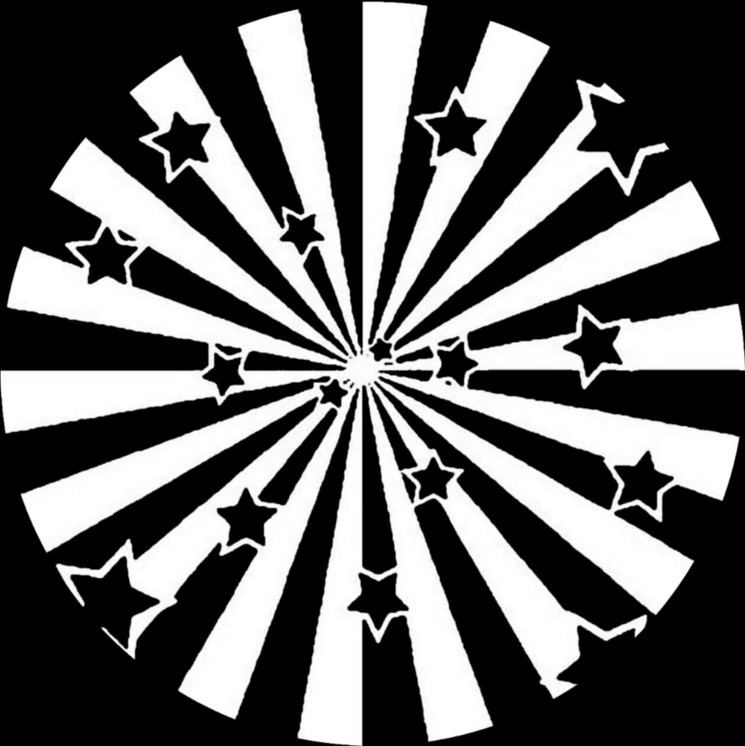 Patrón Starburst en Blanco y Negro Fondos de pantalla