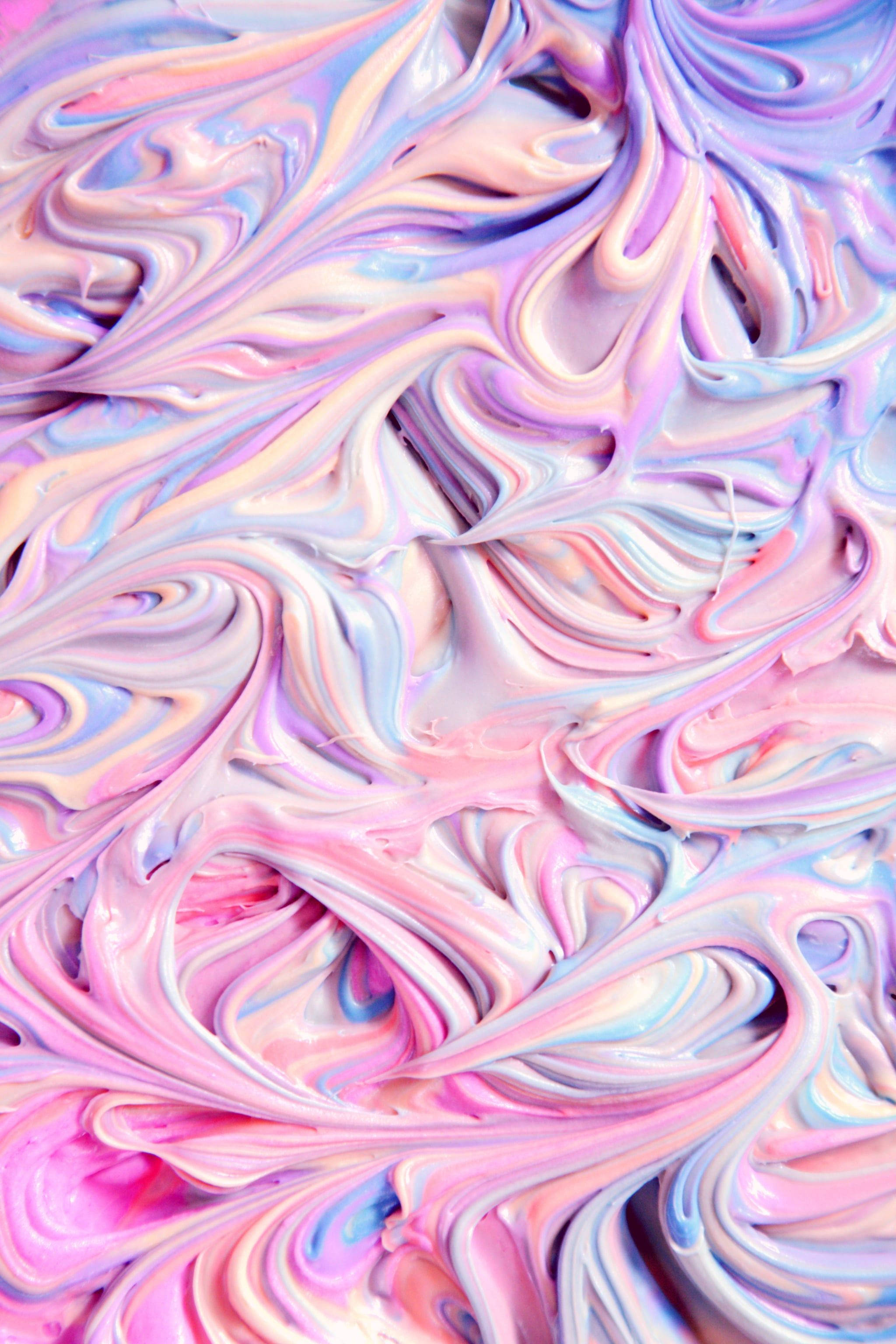 Patrones Arremolinados de Pintura Estética en Lila Claro Fondos de pantalla