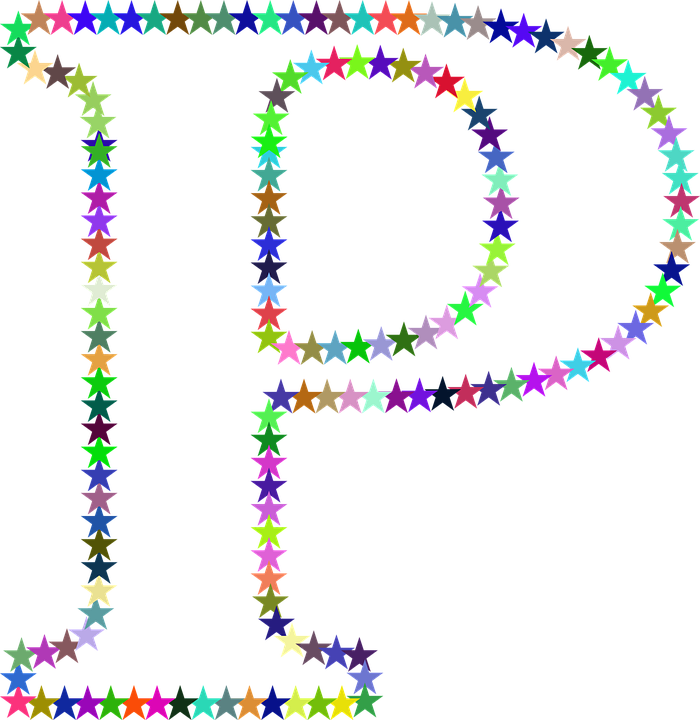 Patrones de estrellas coloridas formando letras Fondos de pantalla