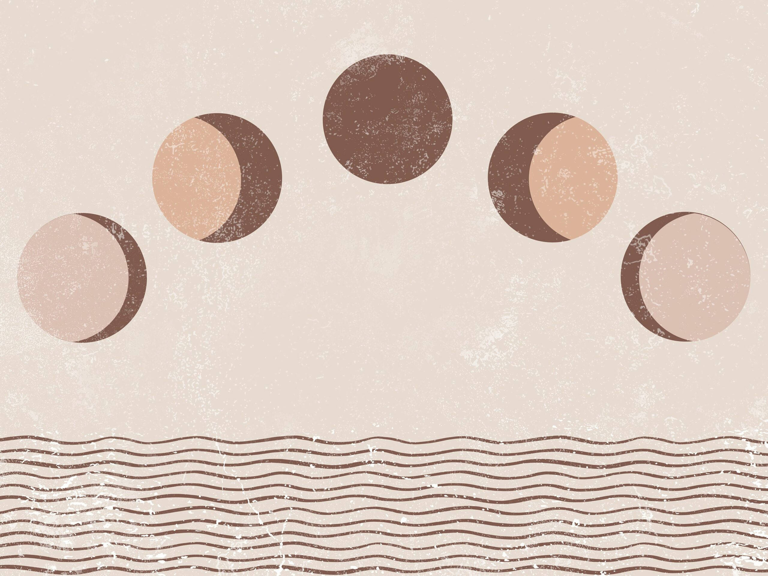 Patrones estéticos de círculos beige Fondos de pantalla