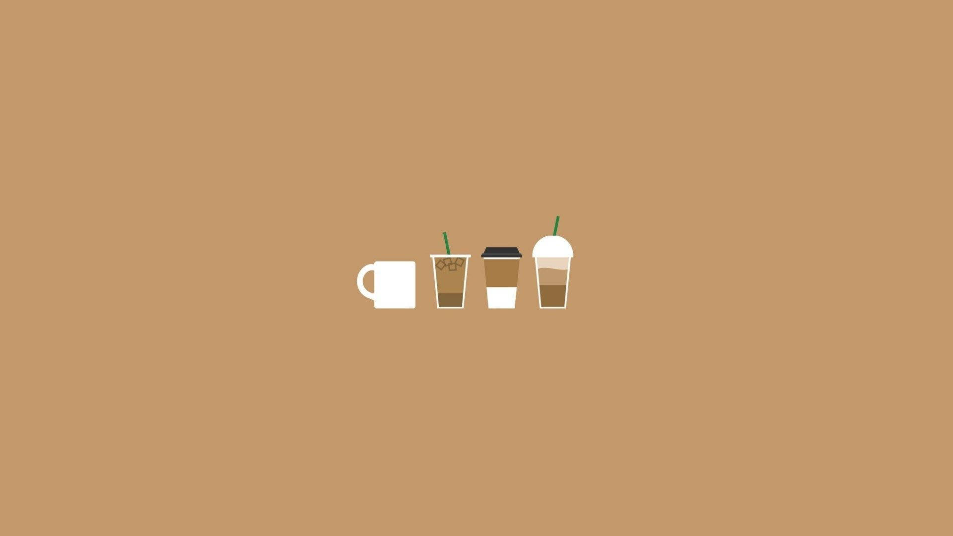 Pausa para el café sobre fondo beige Fondos de pantalla