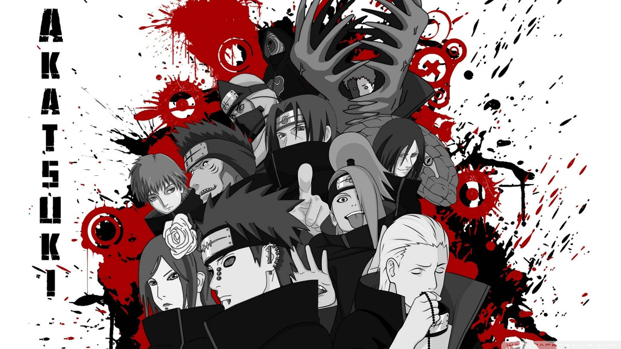 PC de Akatsuki rojo y gris Fondos de pantalla