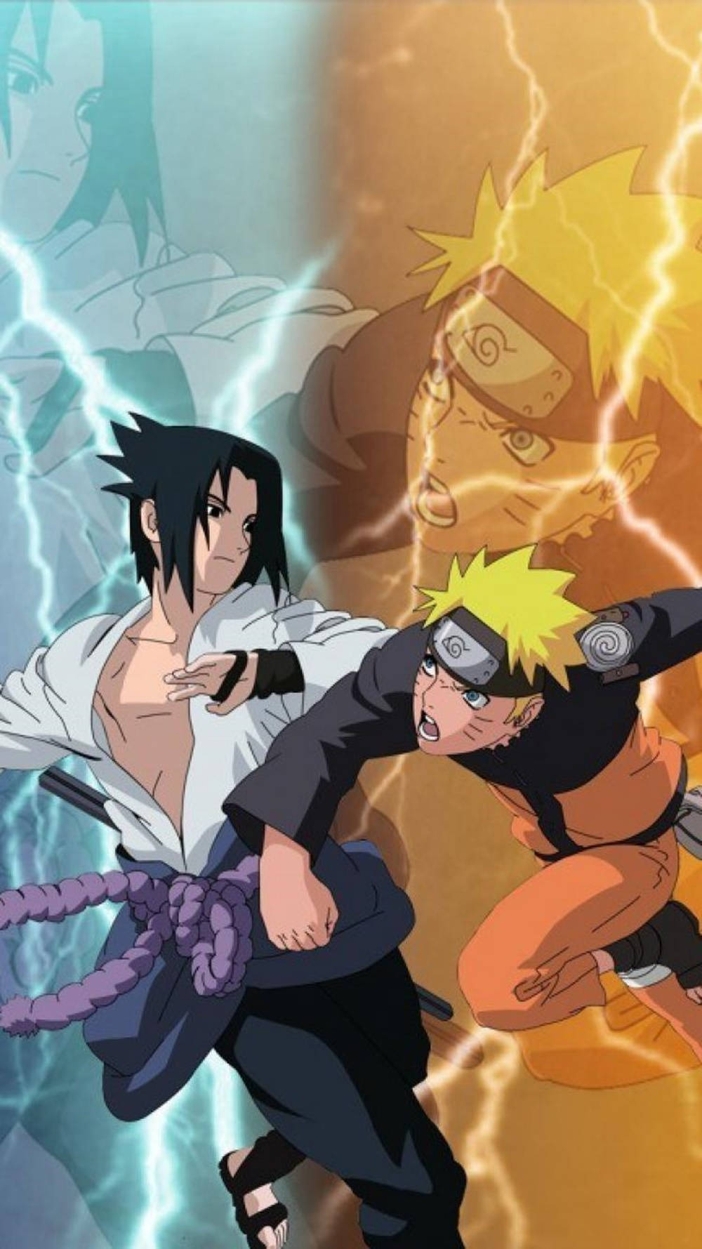 Pelea de Sasuke y Naruto para iPhone Fondos de pantalla