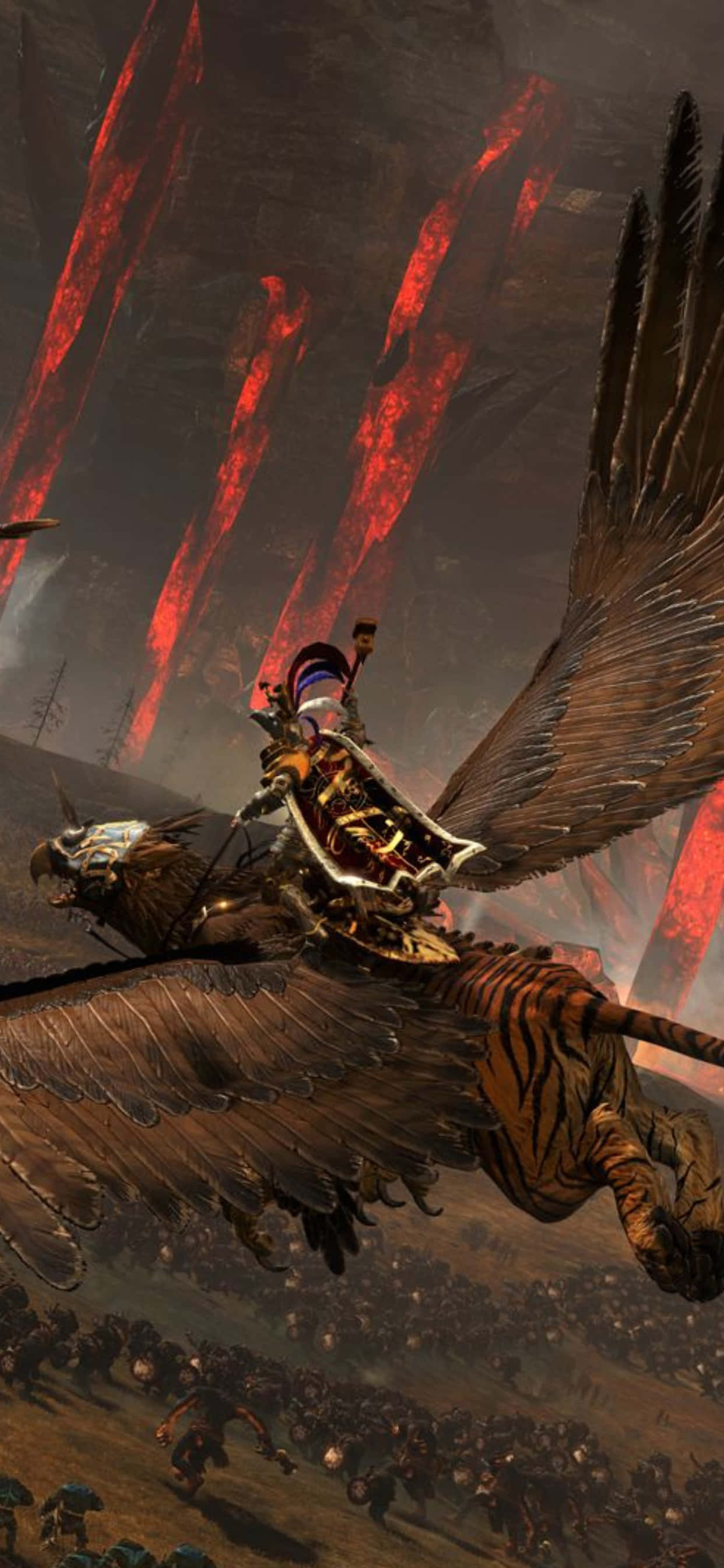 Pelea en el campo de batalla virtual con Total War Attila en iPhone Xs Max. Fondos de pantalla