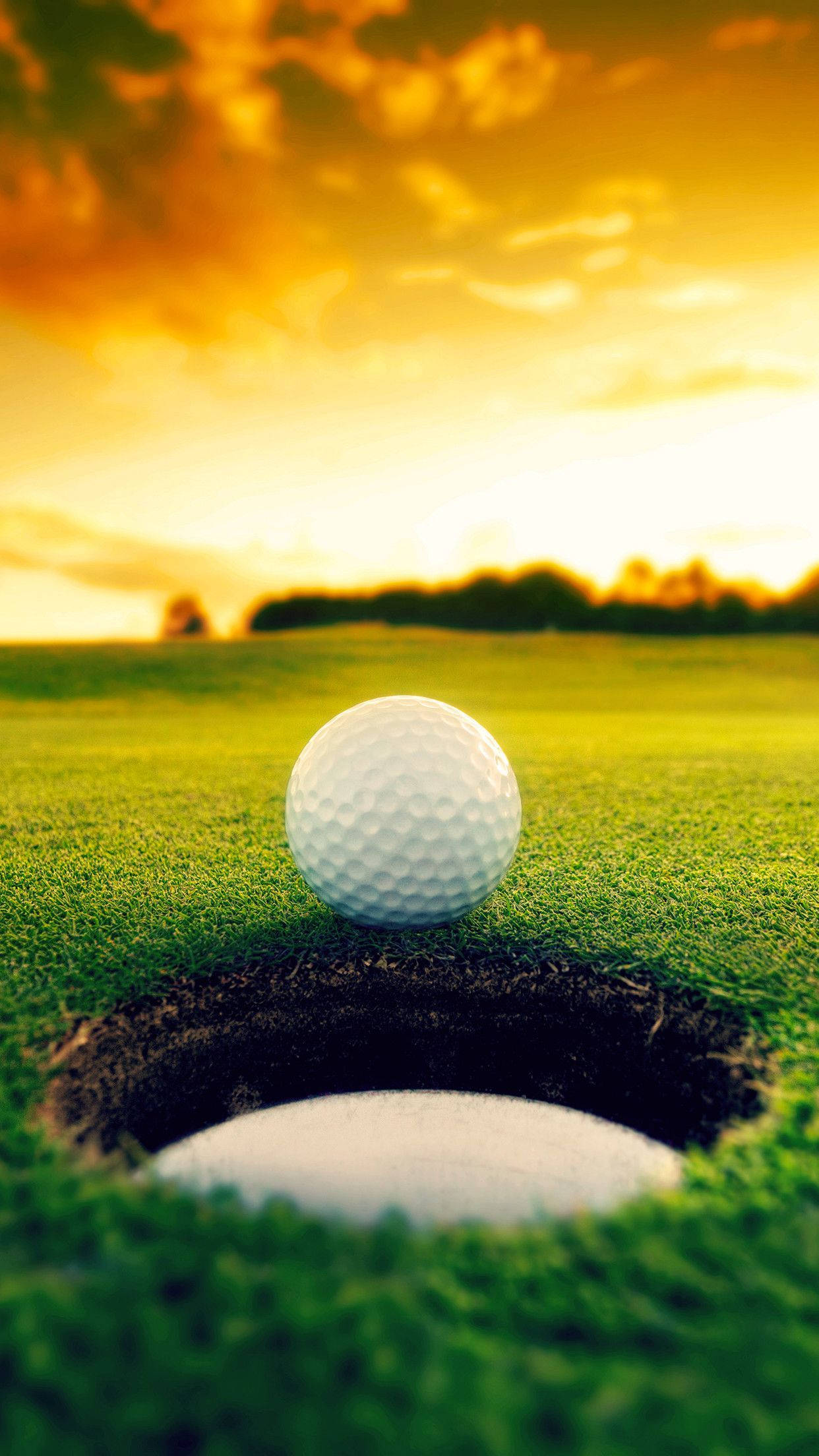 Pelota de Golf Junto al Hoyo Fondos de pantalla