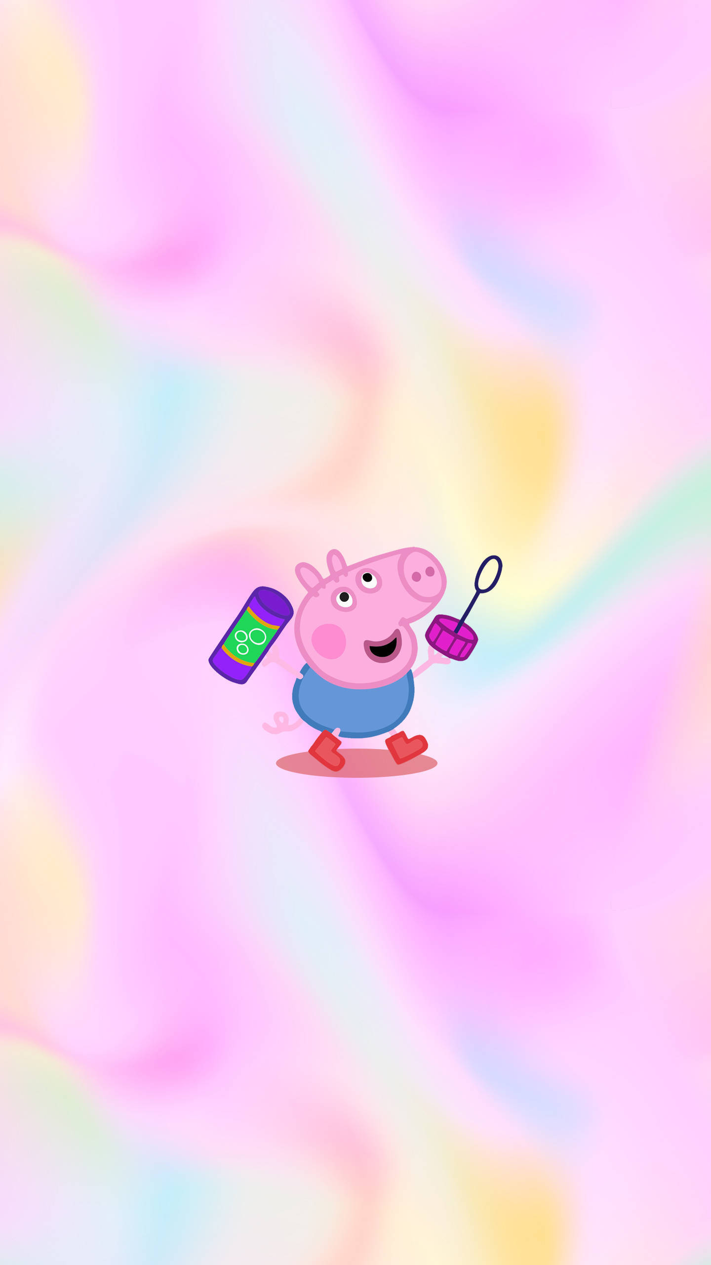 Peppa Pig iPhone George con Burbujas Fondos de pantalla