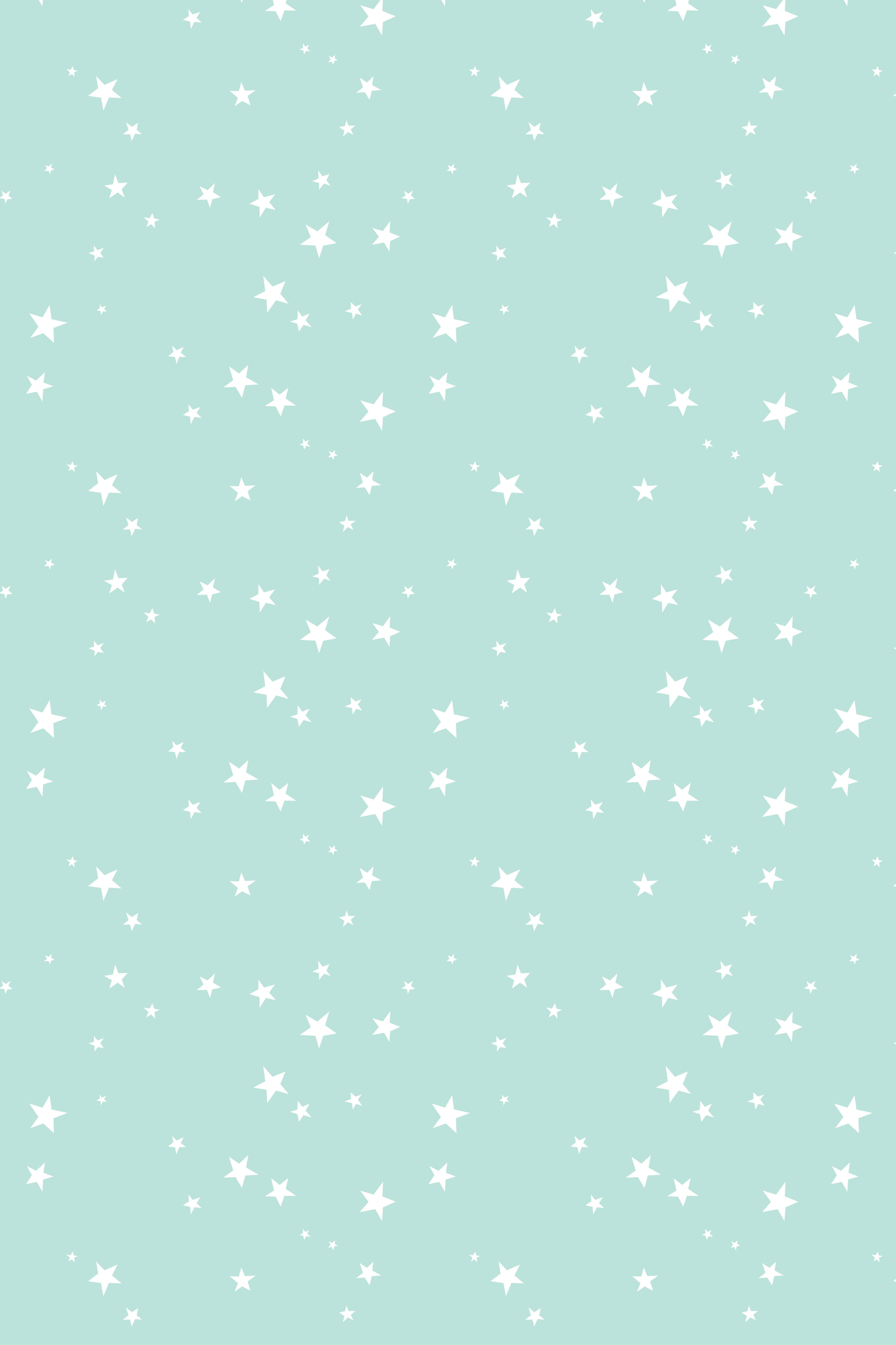 Pequeñas estrellas blancas sobre verde pastel Fondos de pantalla
