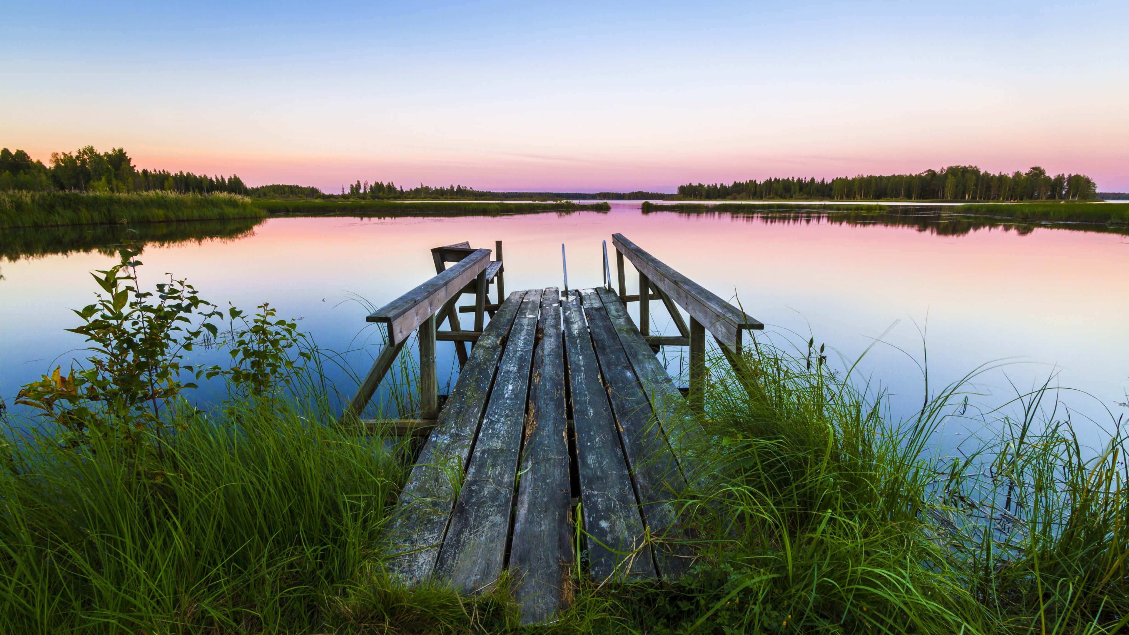 Pequeño Muelle 4K Ultra HD Paisaje Fondos de pantalla
