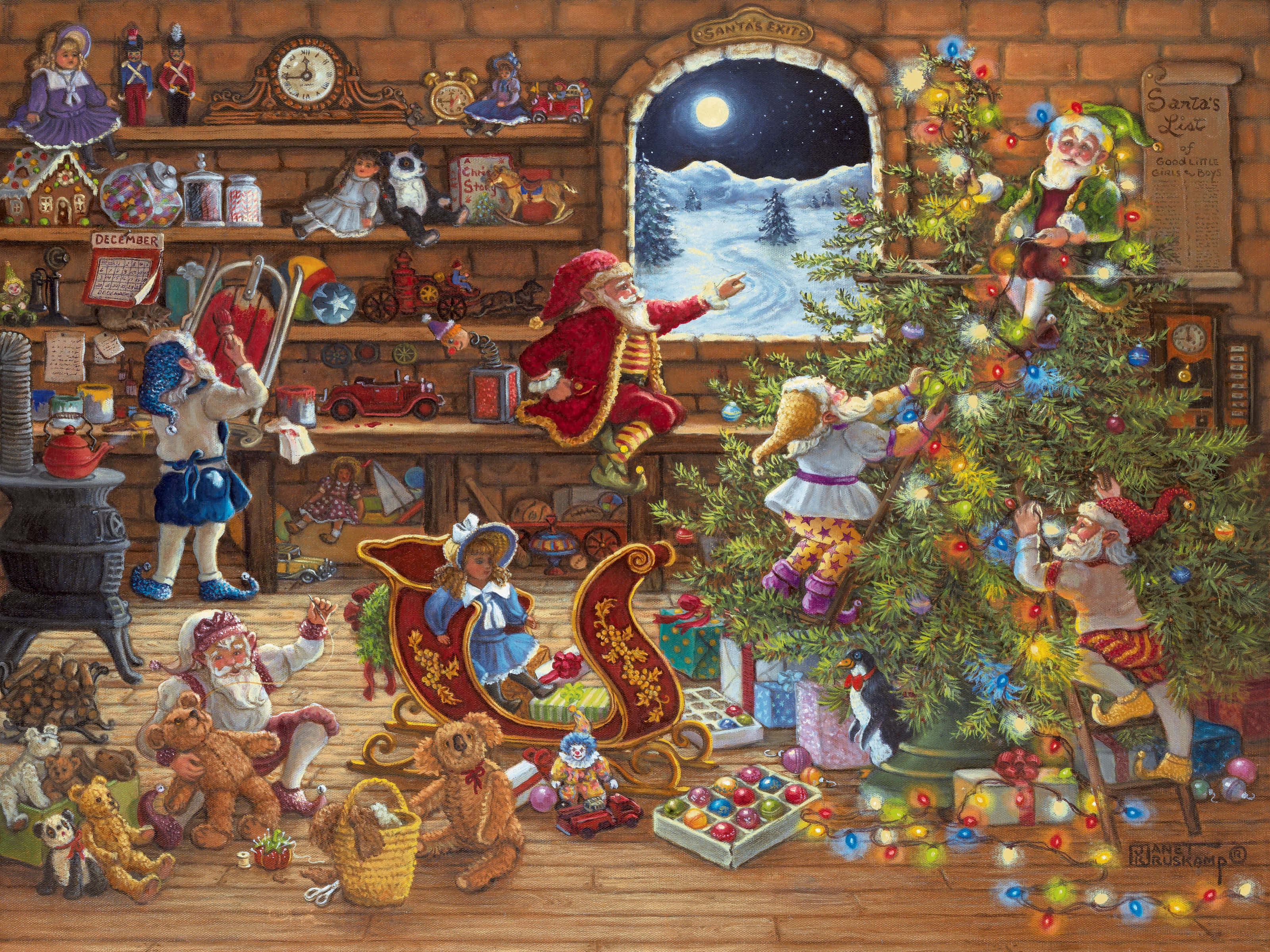 Pequeños ayudantes de Santa Fondos de pantalla