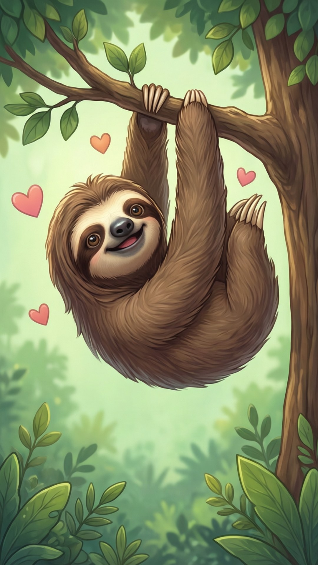 Perezoso Kawaii Colgando Fondos de pantalla
