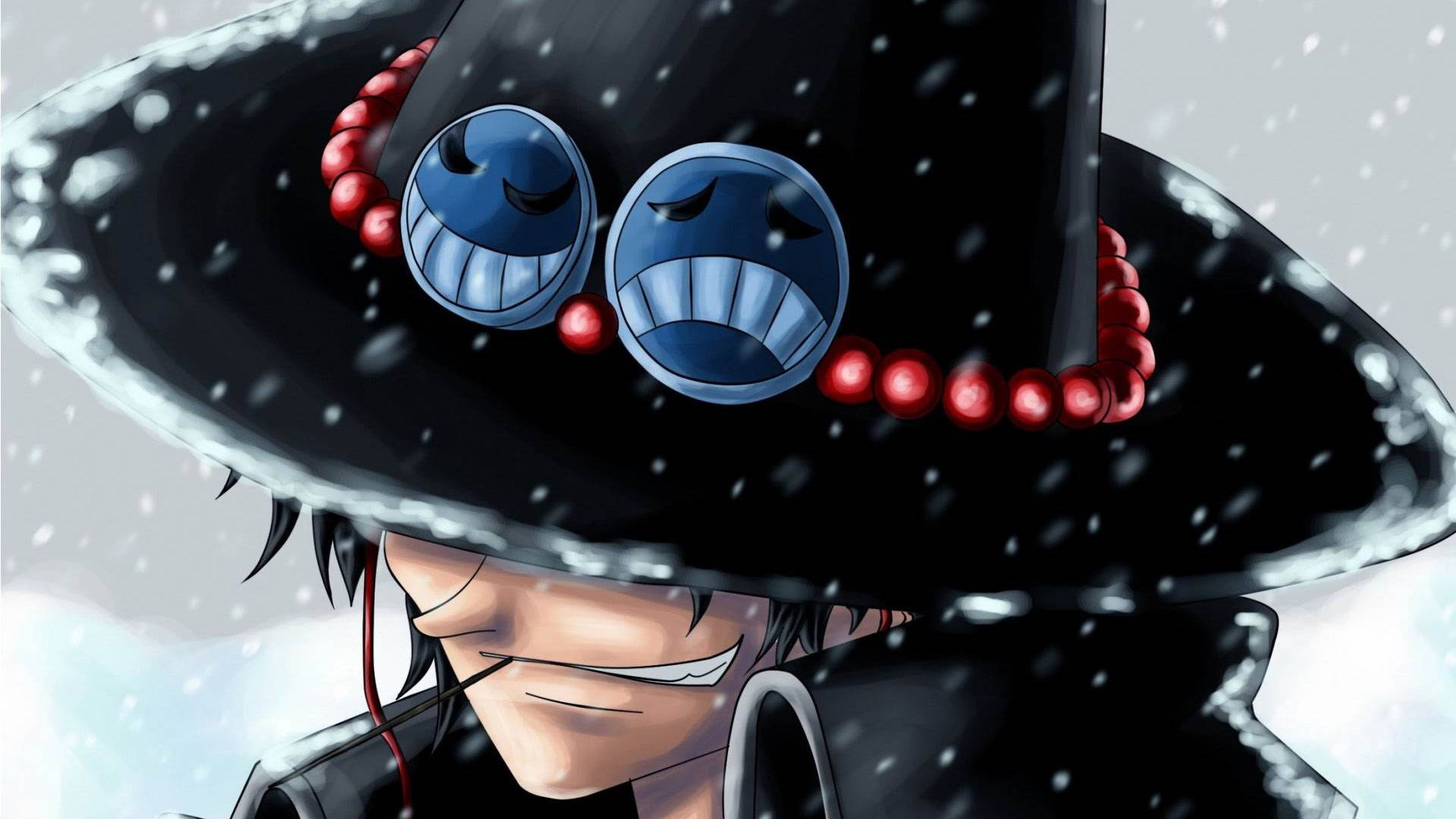 Perfil anime de Ace con gorra negra Fondos de pantalla