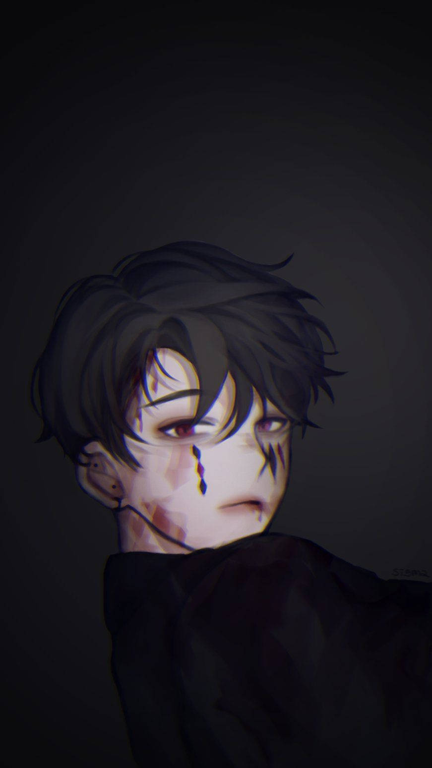 Perfil Anime Edgy de Chico Lastimado Fondos de pantalla