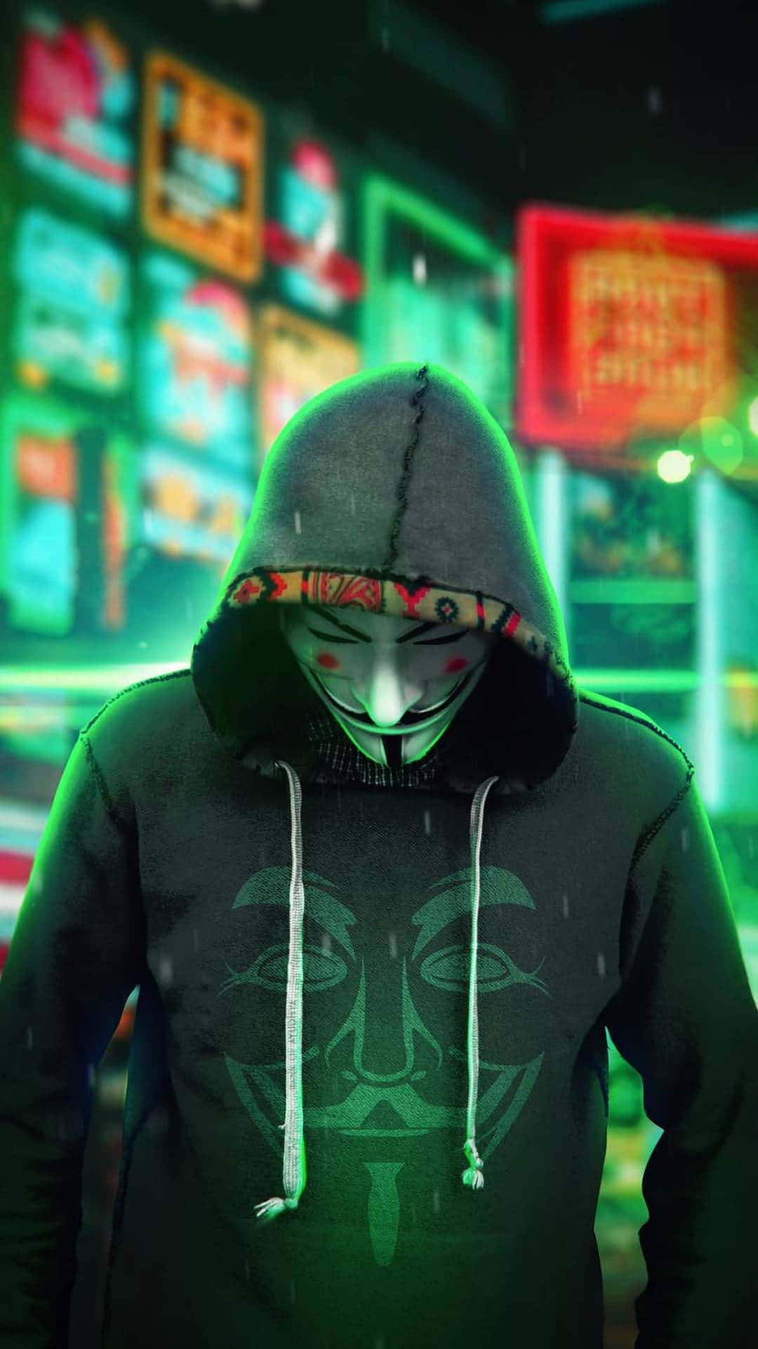 Perfil Anónimo Verde Neón Mejor Foto de Perfil Fondos de pantalla