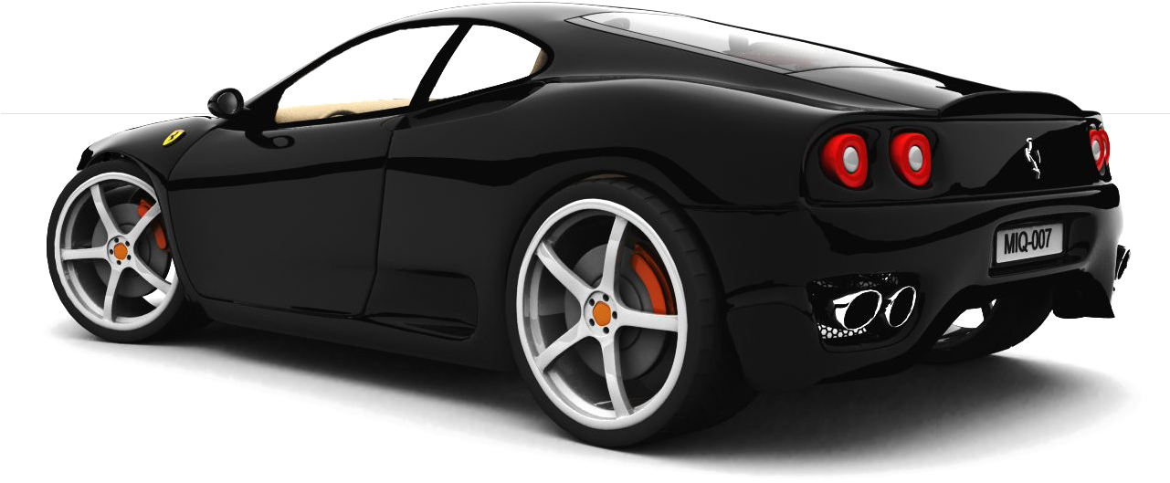 Perfil de auto deportivo Ferrari negro Fondos de pantalla