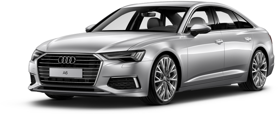 Perfil de un sedán Audi A6 plateado Fondos de pantalla