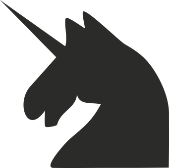 Perfil de Unicornio en Silueta Fondos de pantalla
