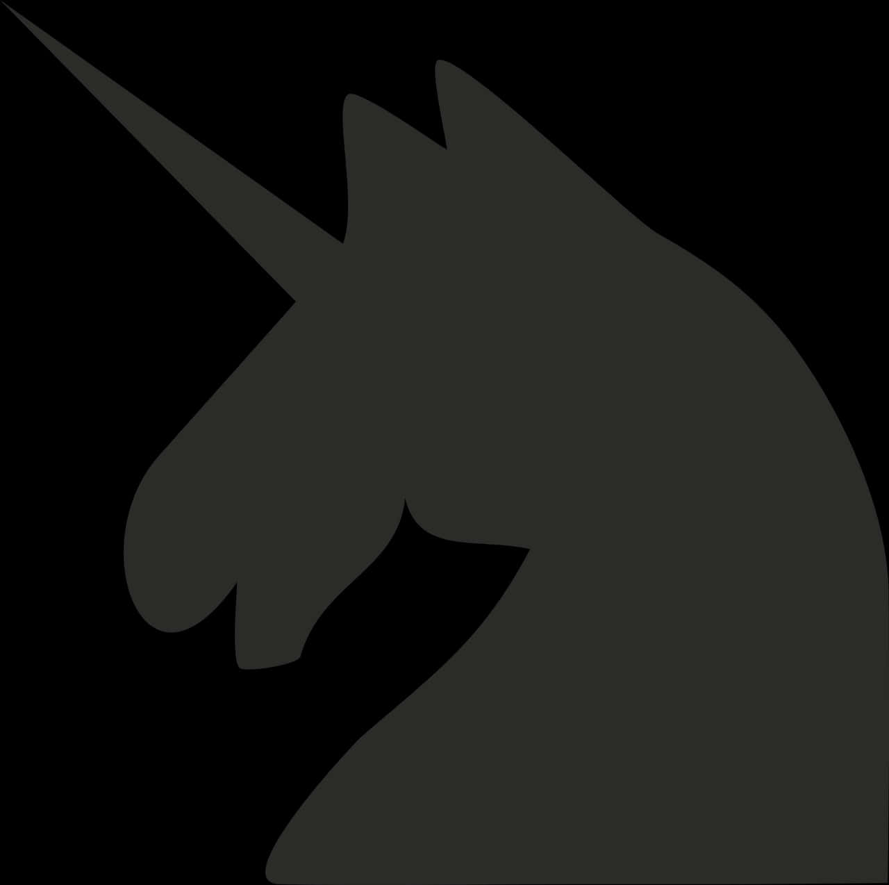 Perfil de Unicornio en Silueta Fondos de pantalla